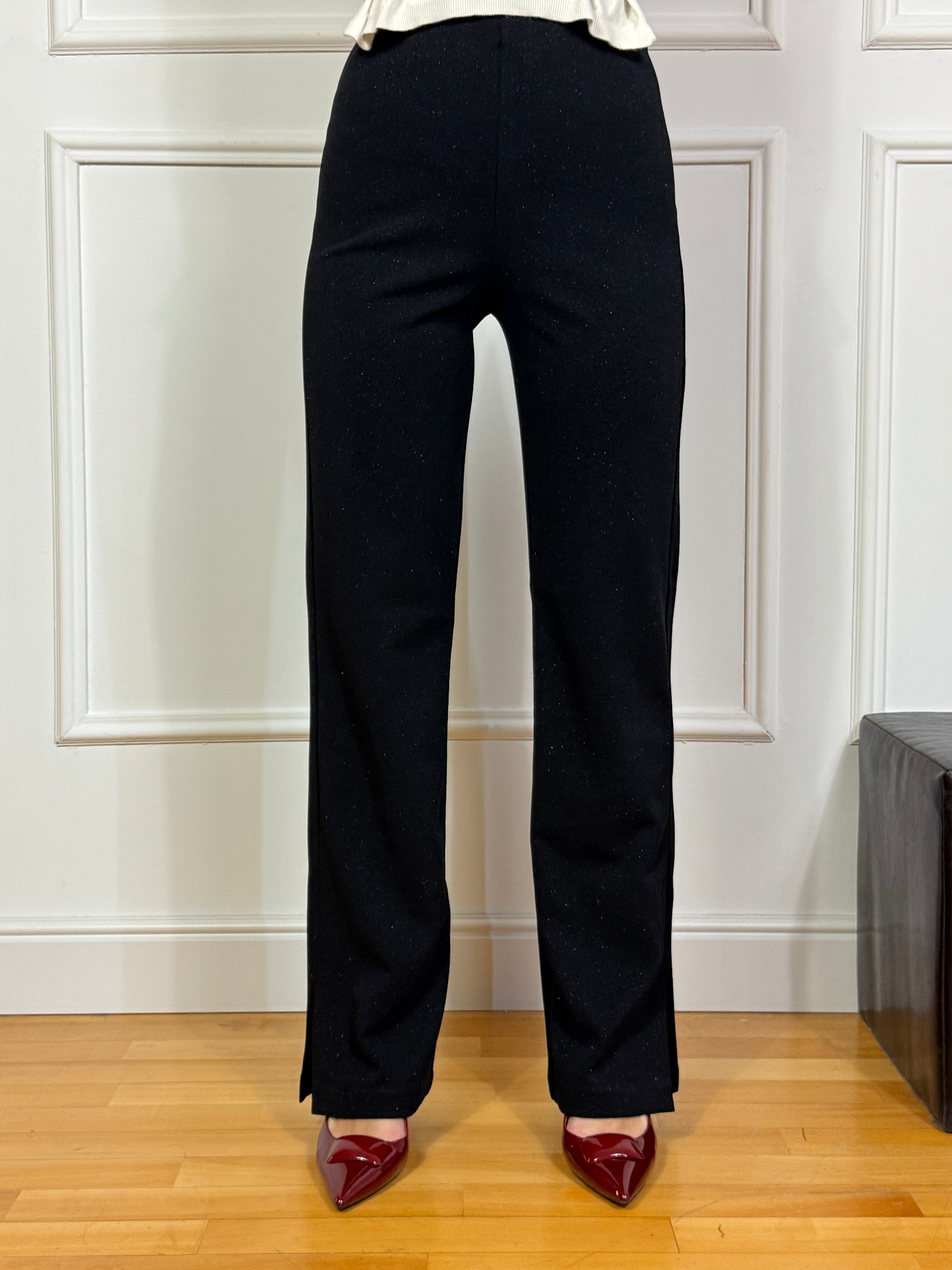 Pantalone JJXX modello NANCY - FLARED GLITTER HIGH WAIST