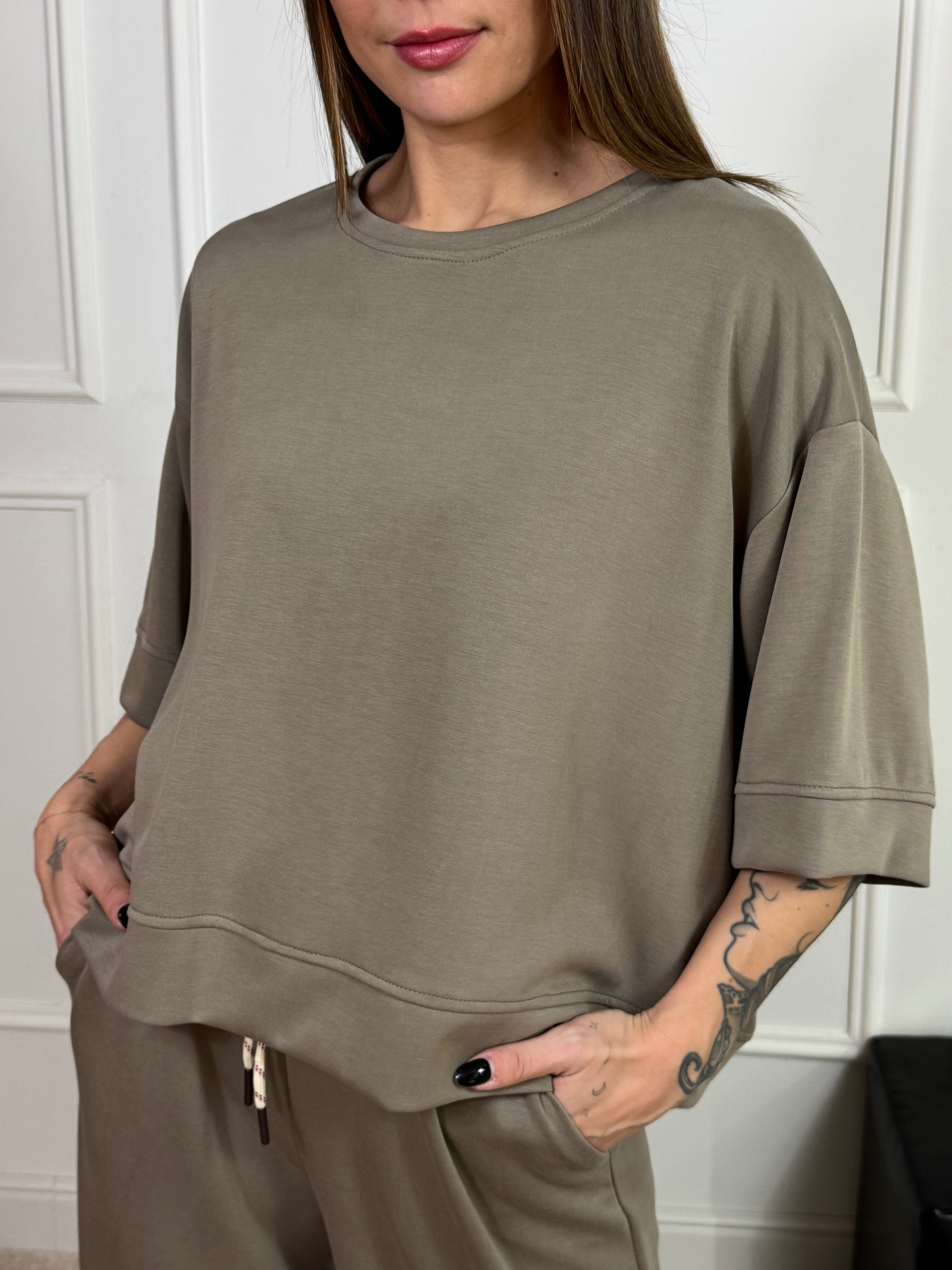 Felpa in tessuto tecnico VICTORIA ILMH manica corta