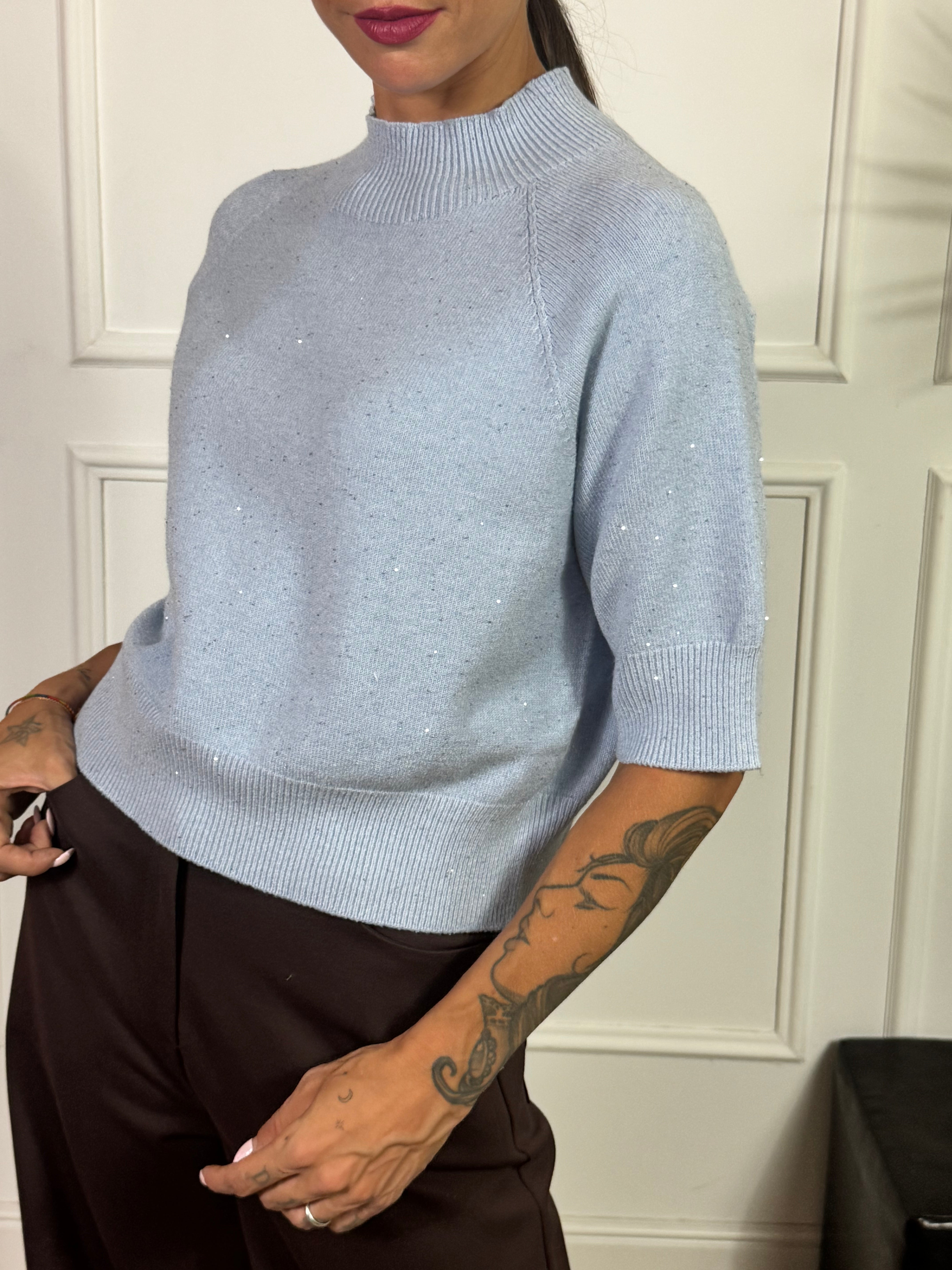 Maglia scatoletta manica media Kontatto BRILLANTINI