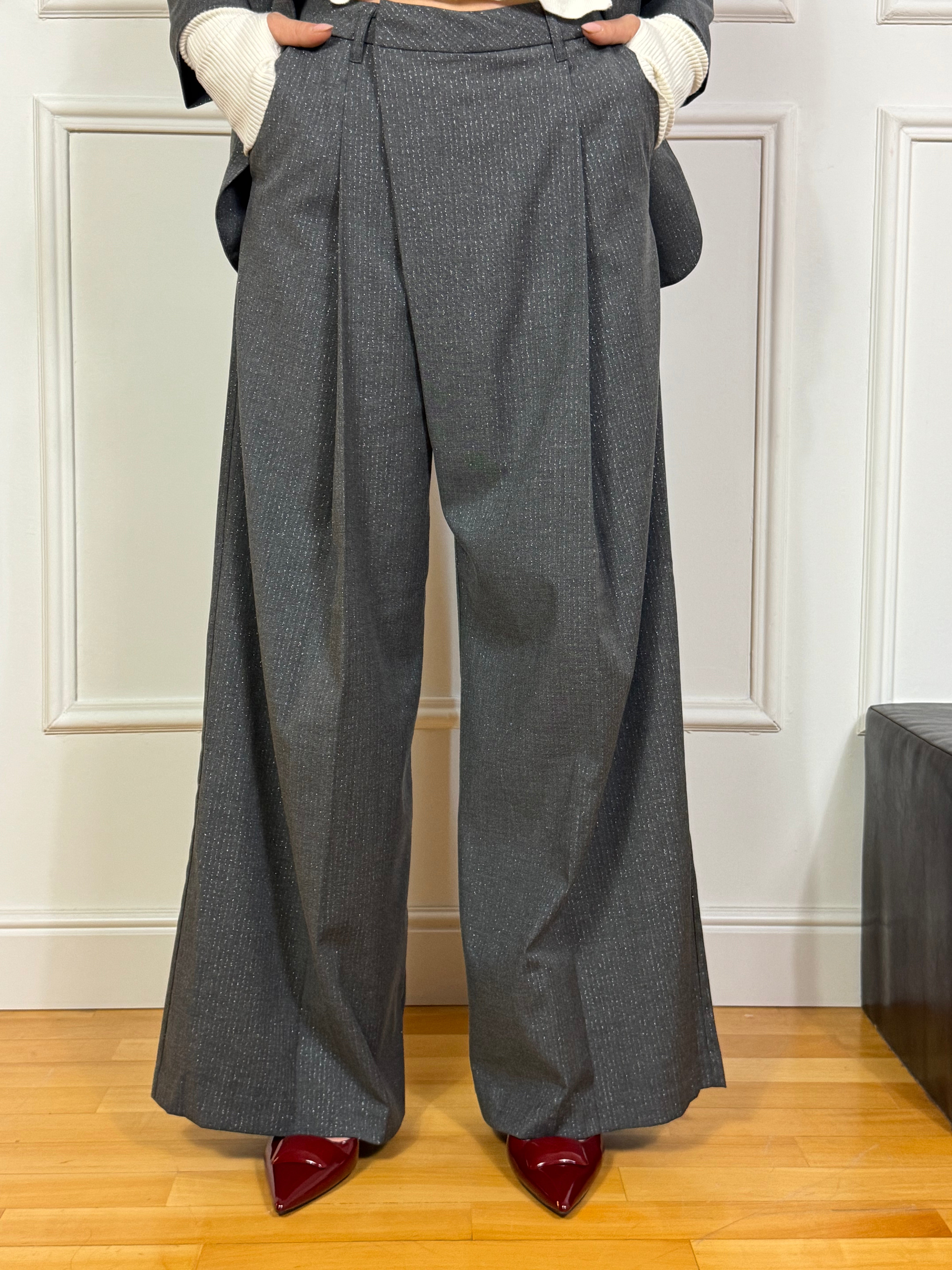 Pantalone JJXX modello JOANNE - LUREX CON PINCES
