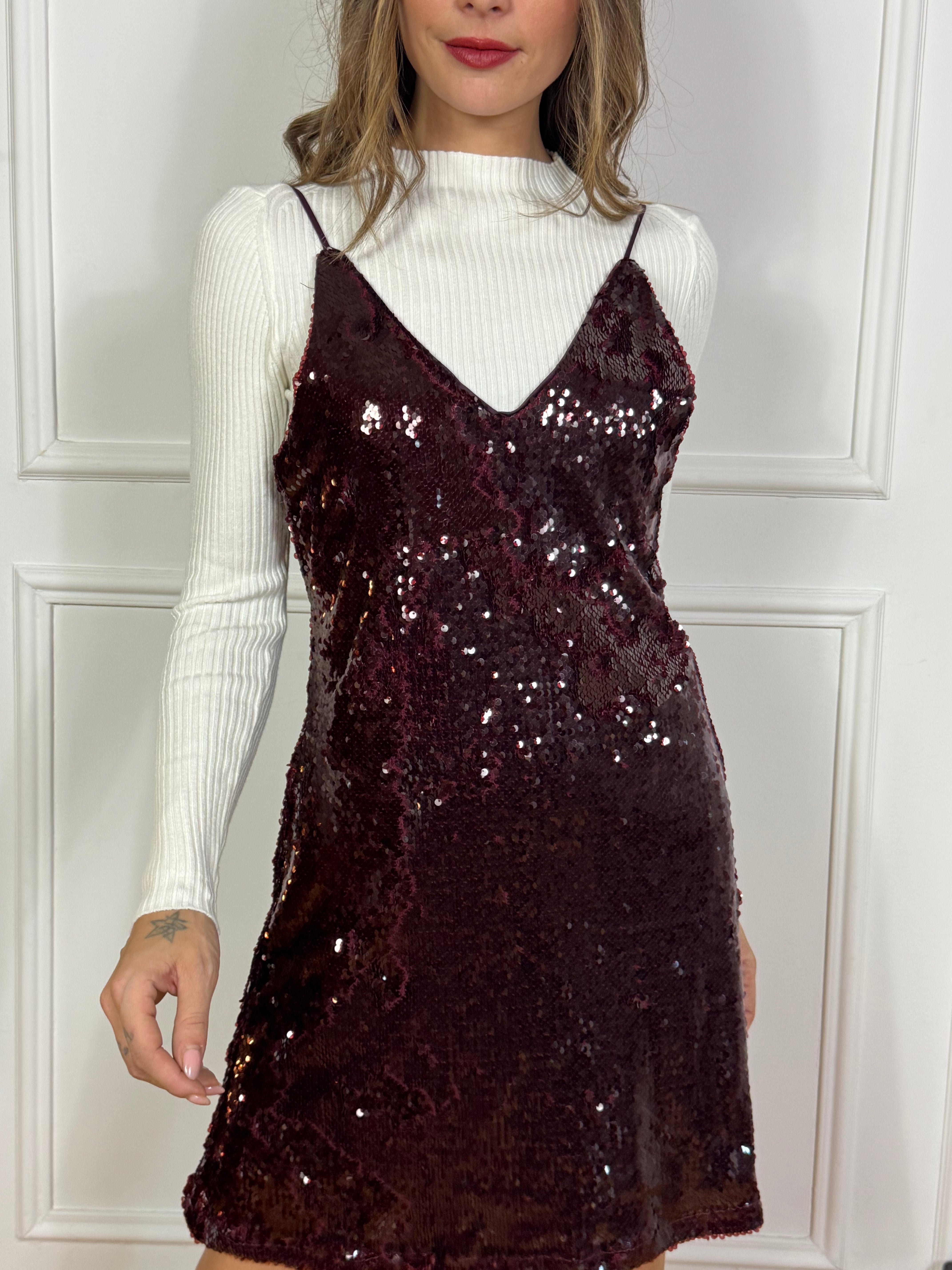 Abito paillettes JJXX spalline sottili