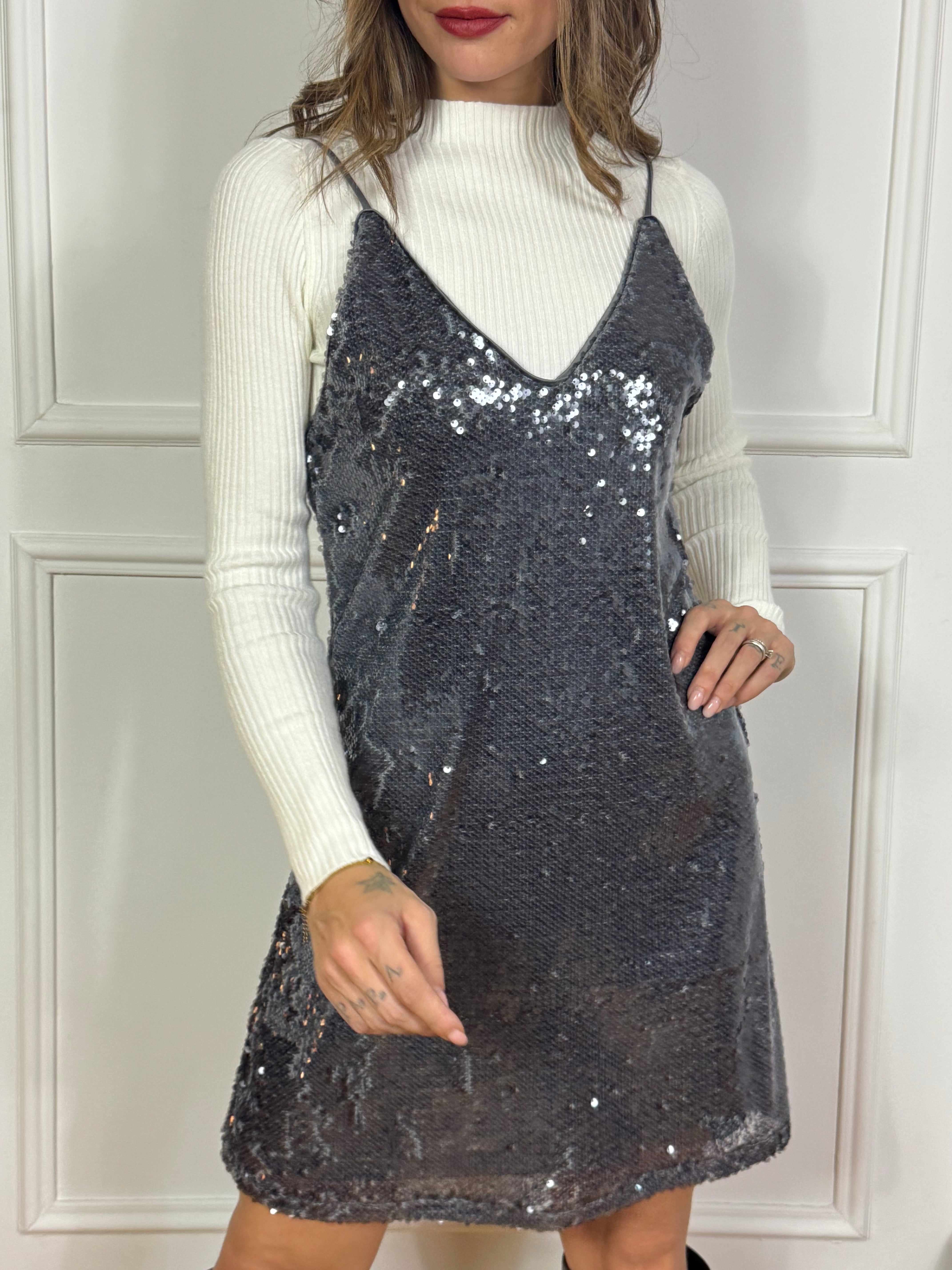 Abito paillettes JJXX spalline sottili