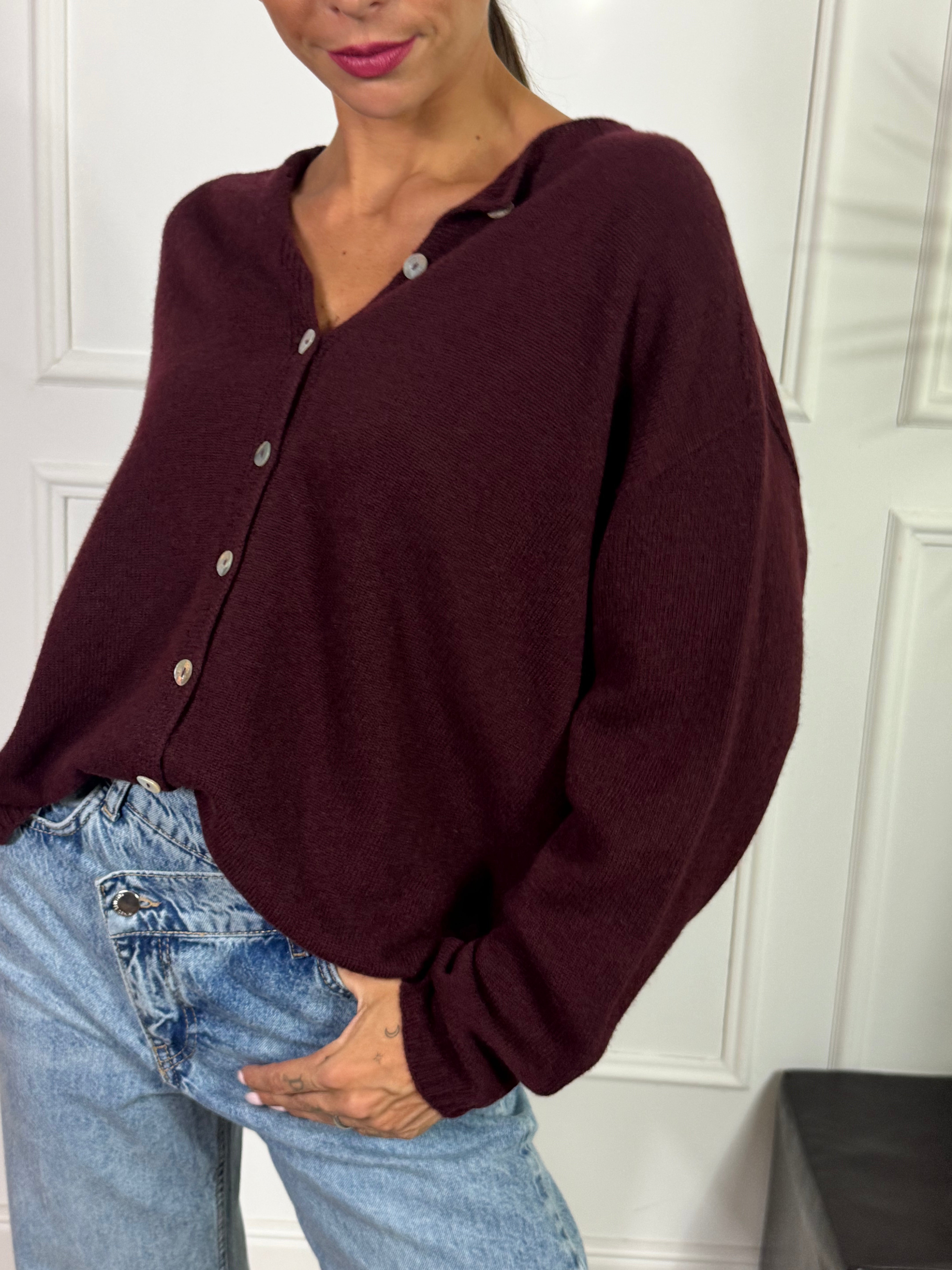 Cardigan coreana con bottoncini Kontatto