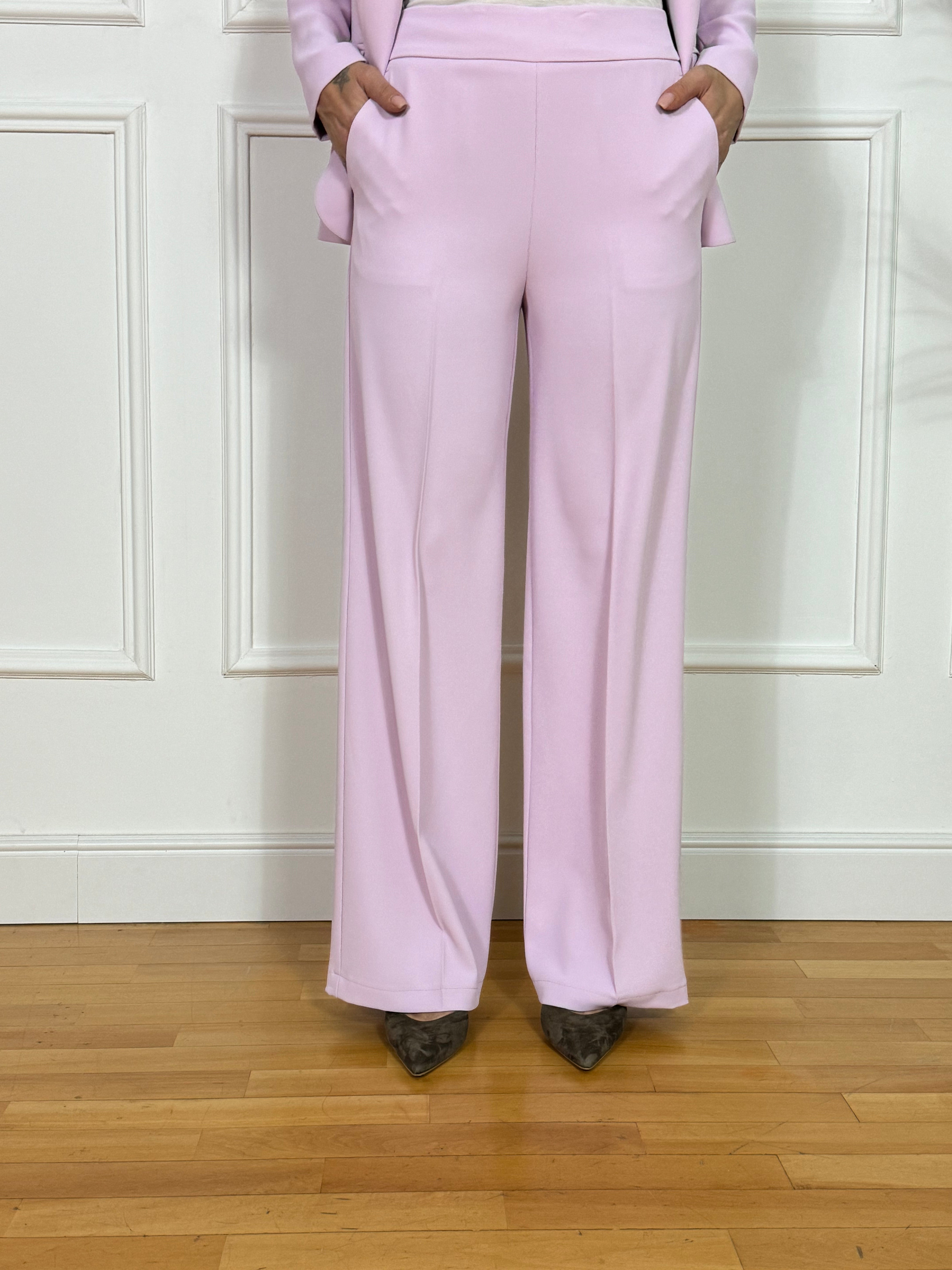 Completo tailleur Kontatto GIACCA MONOPETTO + PANTALONE A PALAZZO