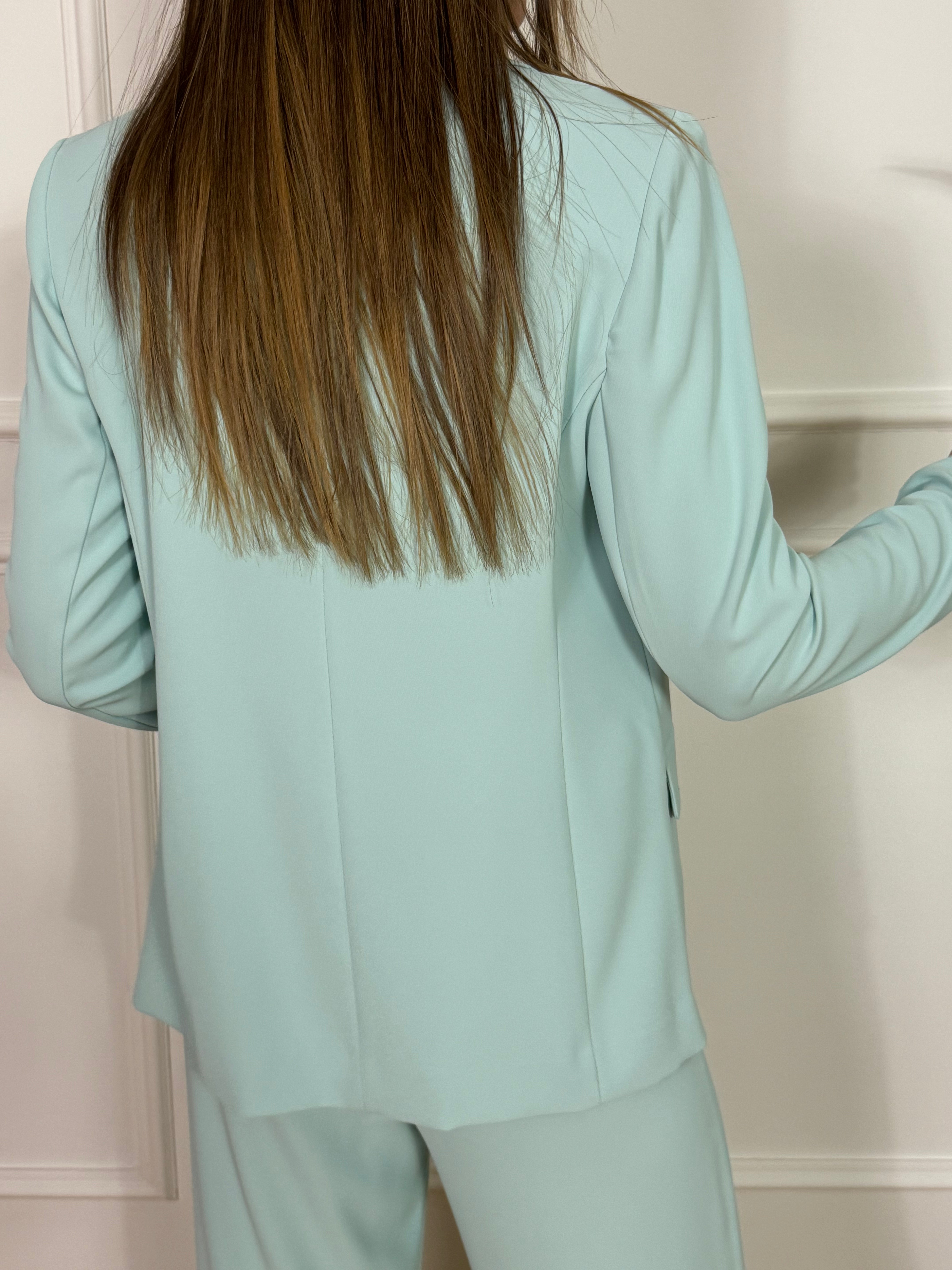 Completo tailleur Kontatto GIACCA MONOPETTO + PANTALONE A PALAZZO