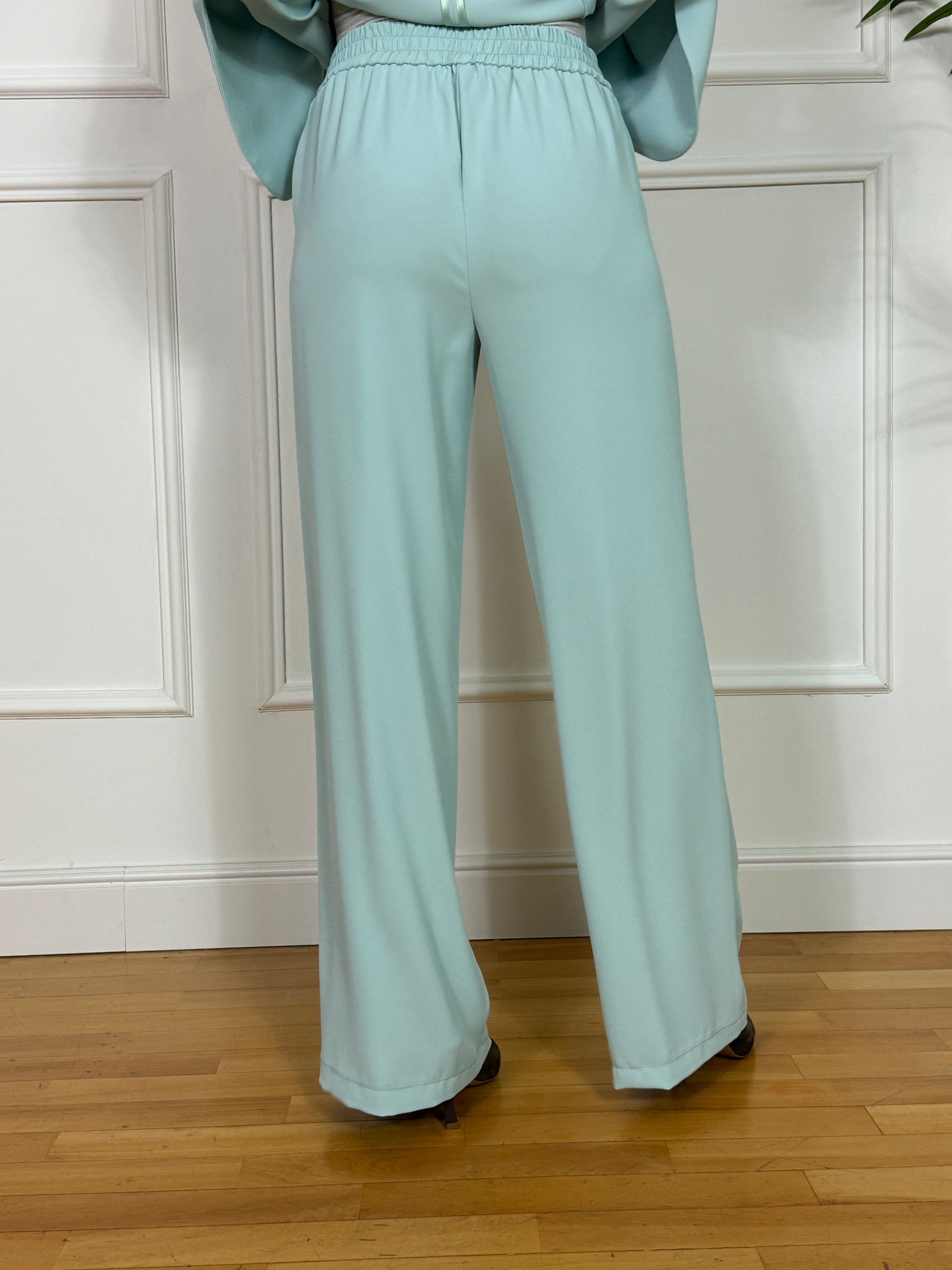 Completo tailleur Kontatto GIACCA MONOPETTO + PANTALONE A PALAZZO