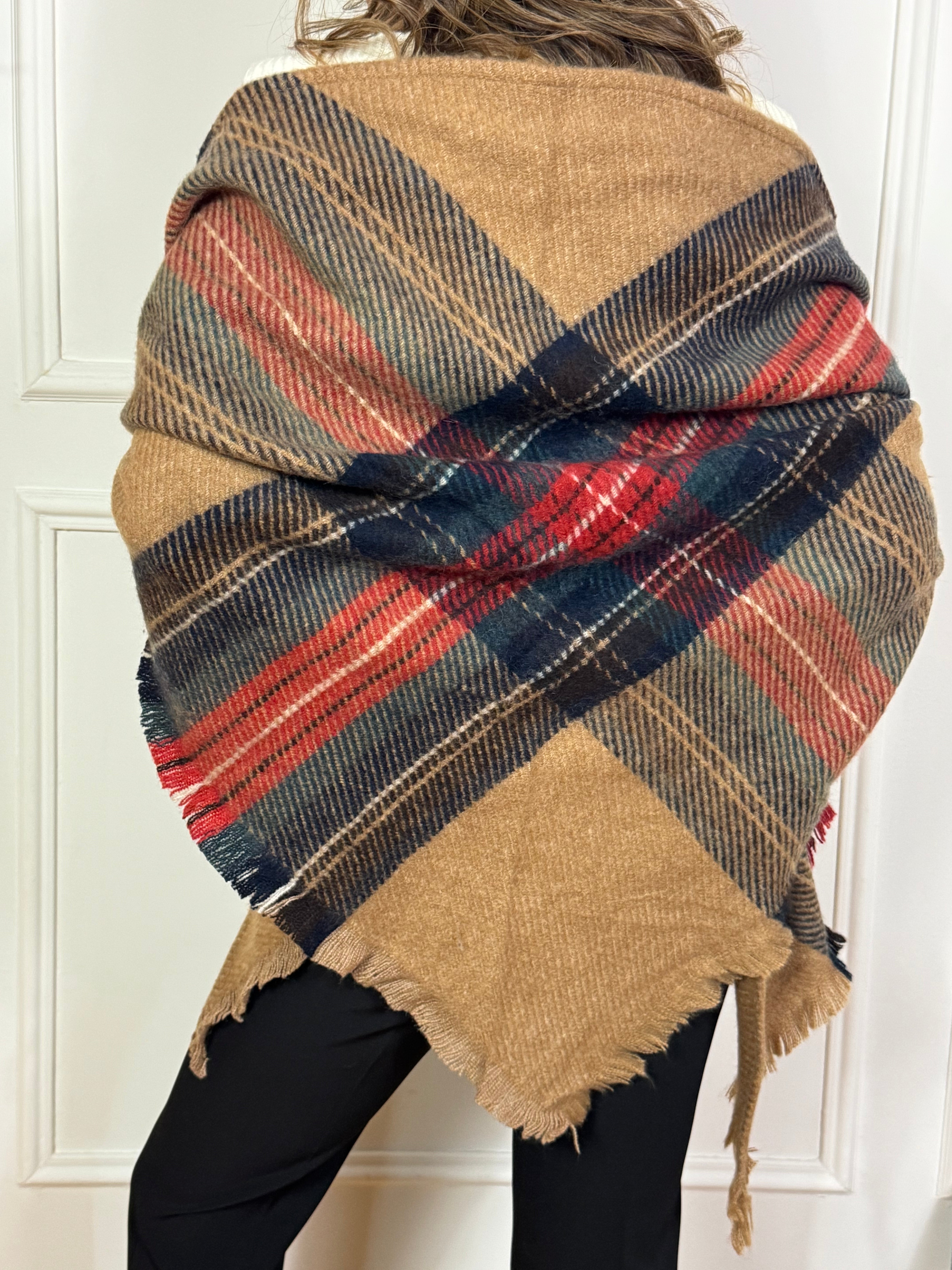 Sciarpa triangolare / Mantella Kontatto fantasia scozzese