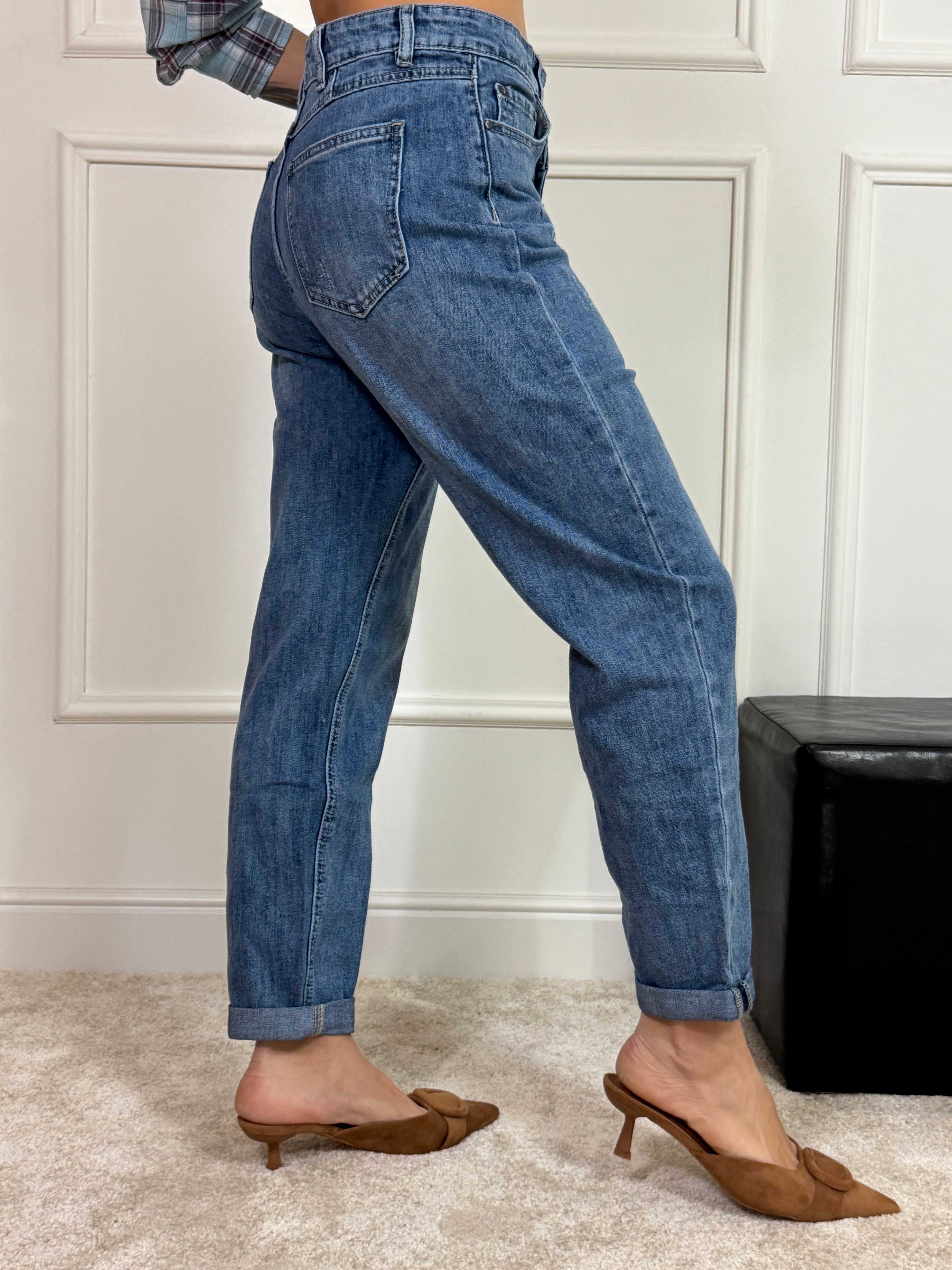 Jeans Victoria ILMH CAROTA CERNIERA ASIMMETRICA