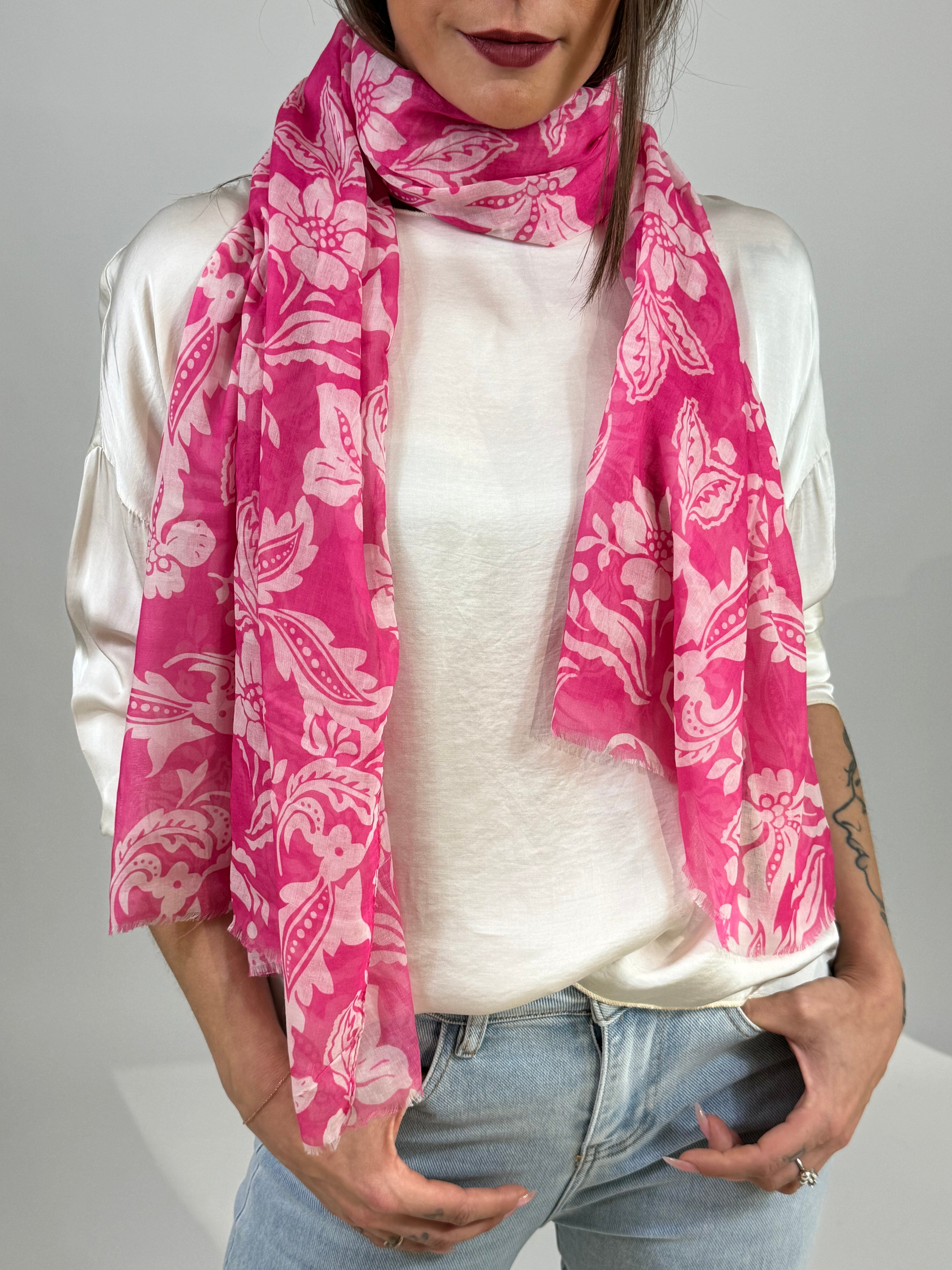 Sciarpa foulard in viscosa Susy Mix FANTASIA FLOREALE