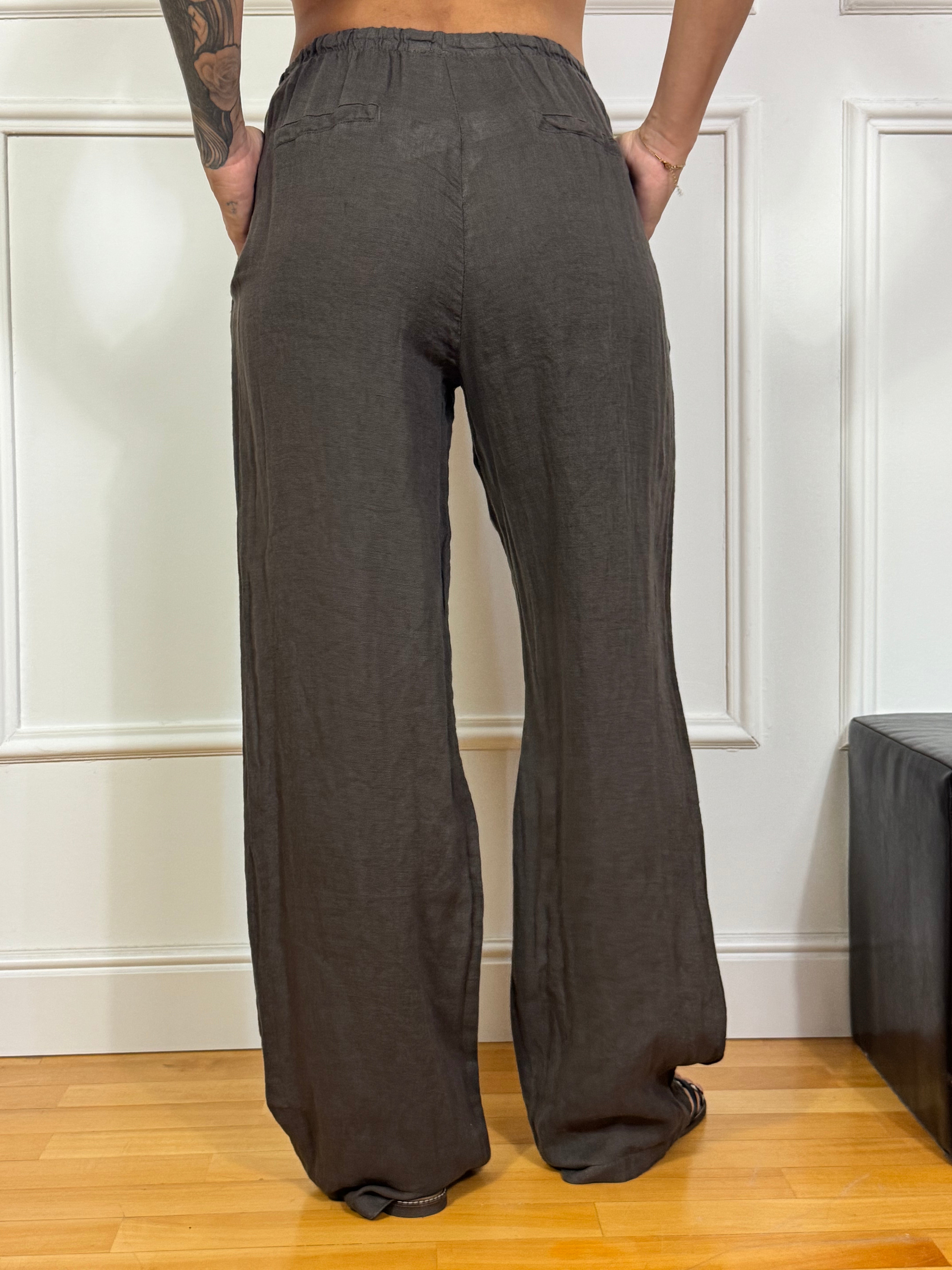 Pantalone ampio in lino Victoria ILMH