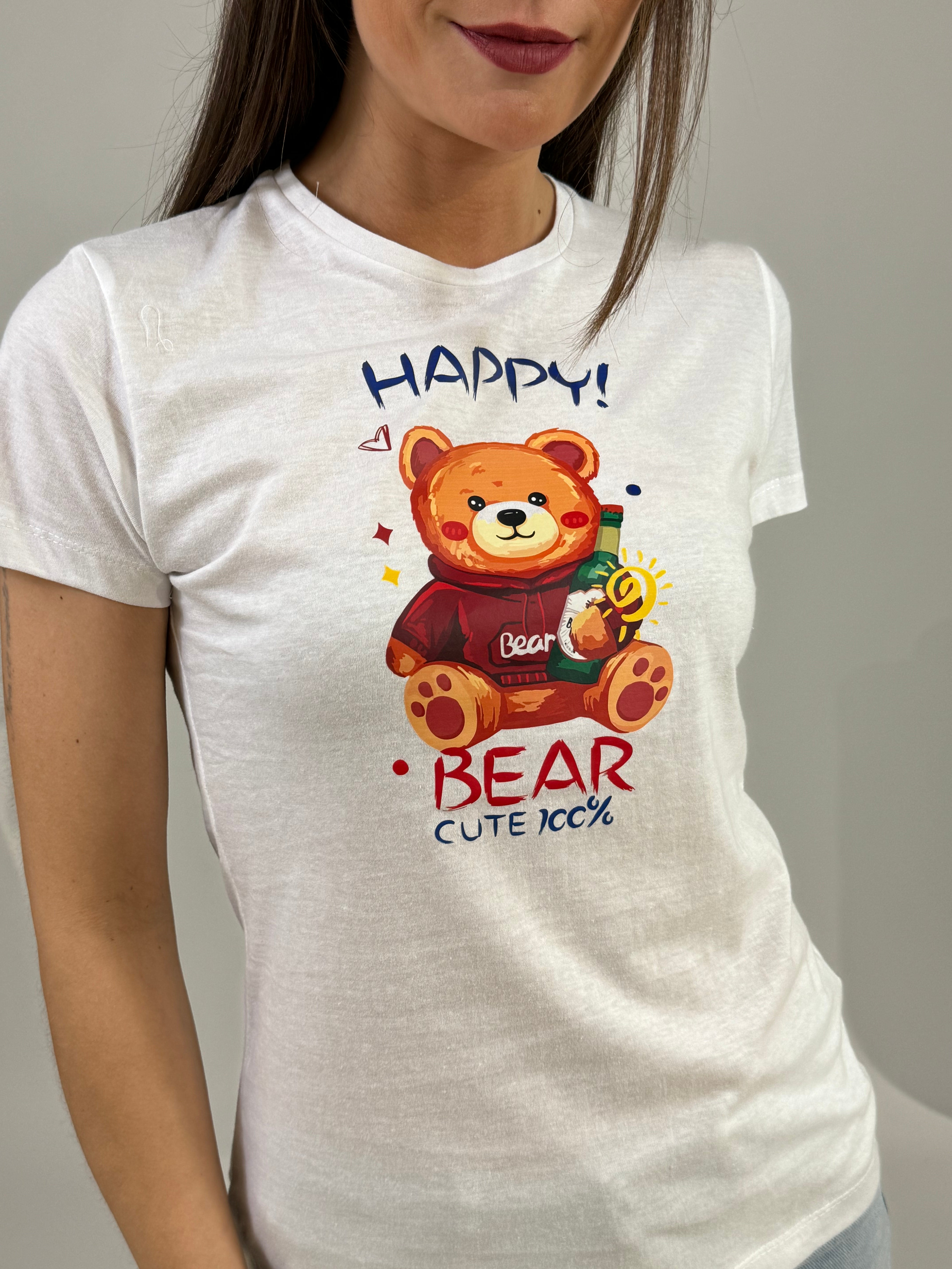 T-shirt con stampa Susy Mix HAPPY BEAR