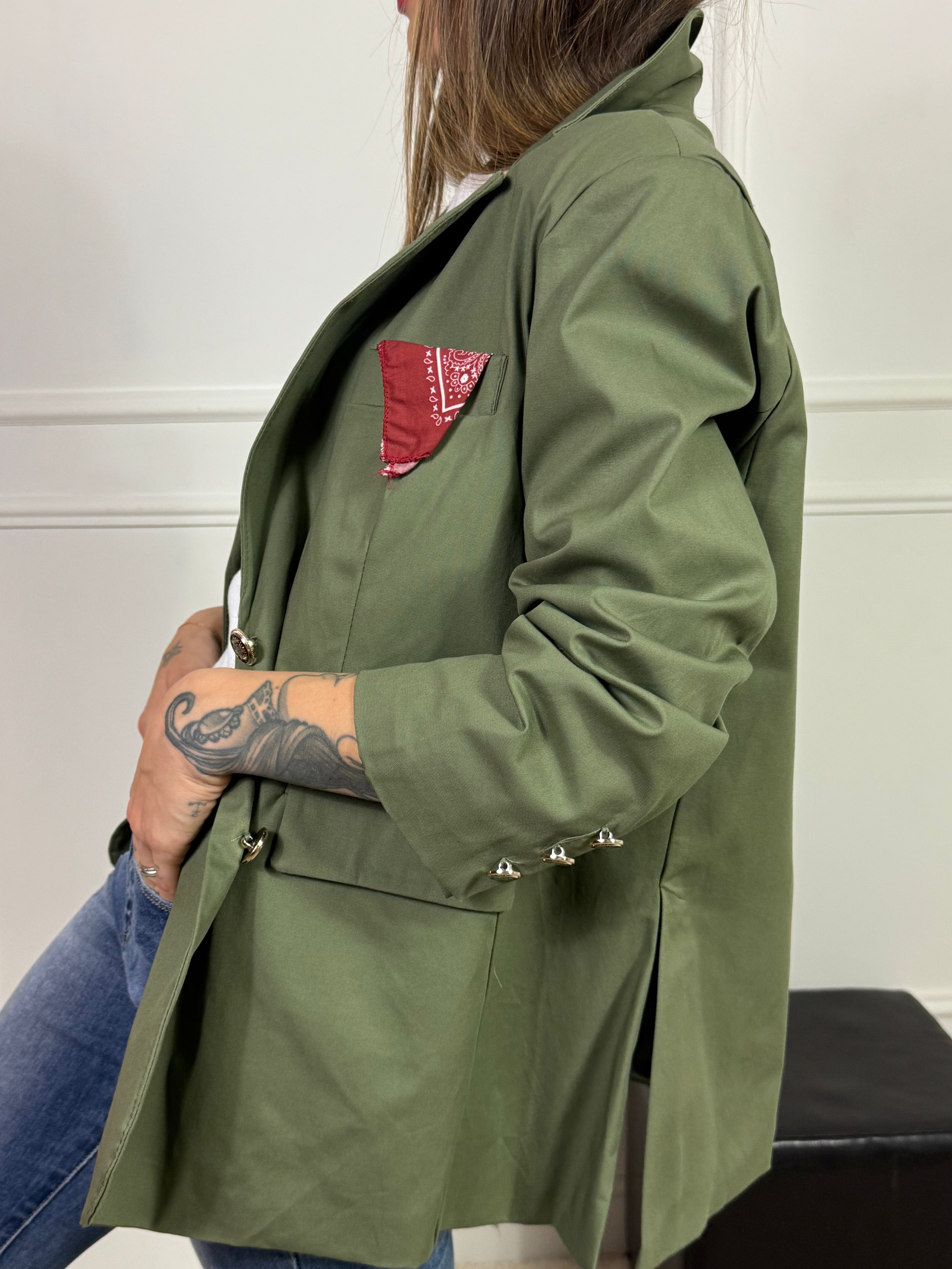 Giacca blazer oversize Victoria ILMH con fazzoletto nel taschino
