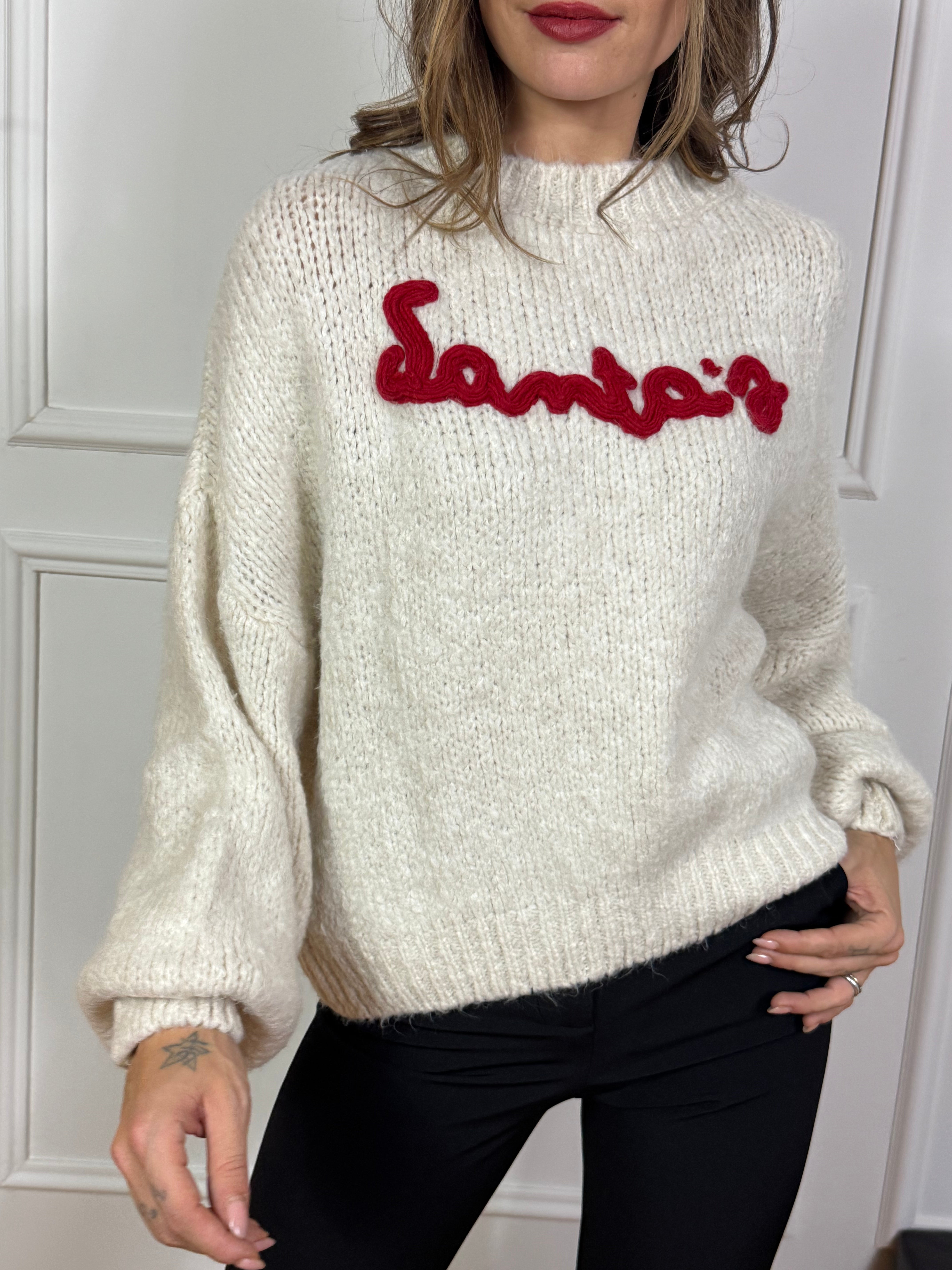 Maglione con ricamo You Decide SANTA'S