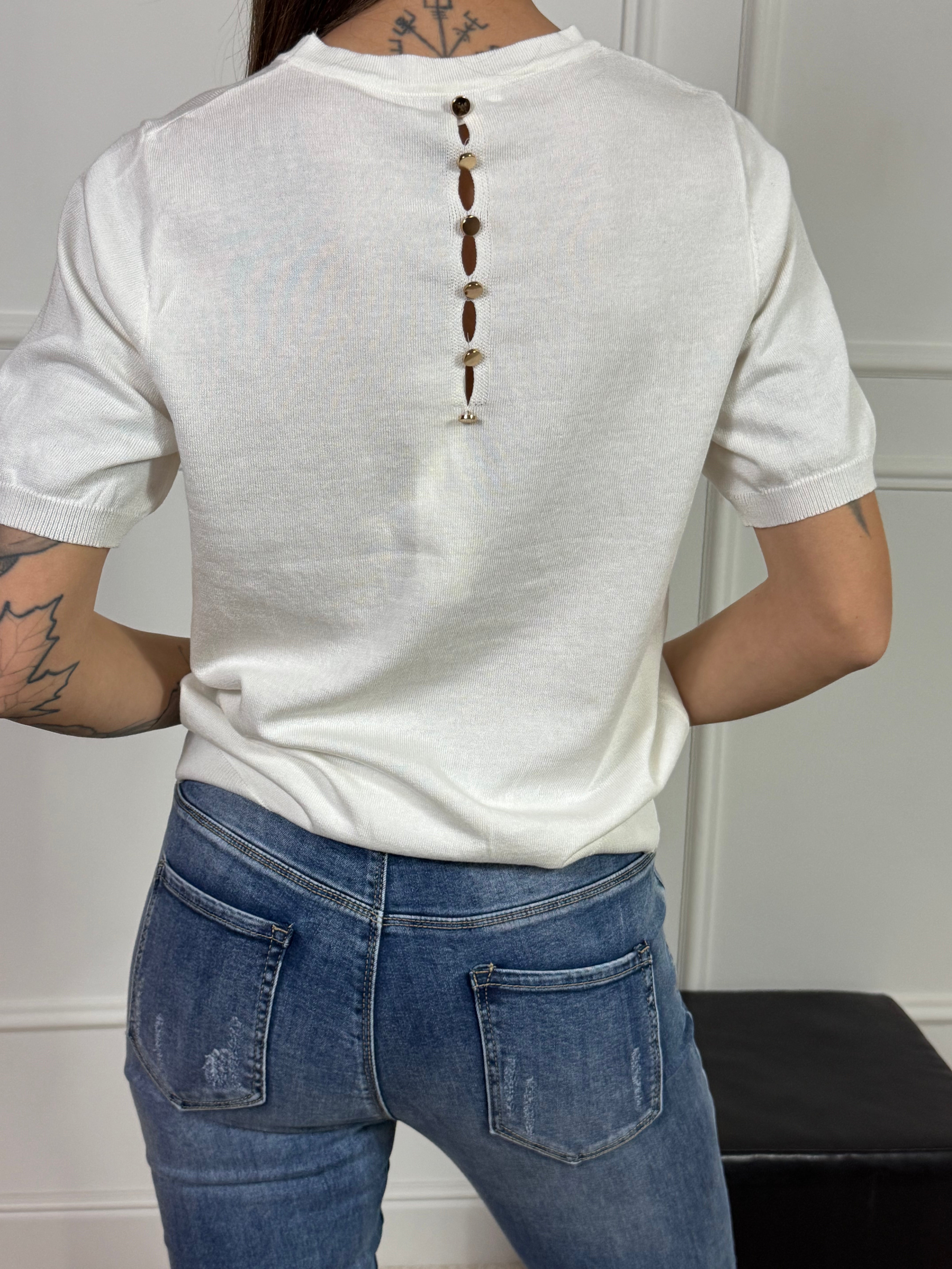 Maglia in maglina sottile manica corta Victoria ILMH CHIC