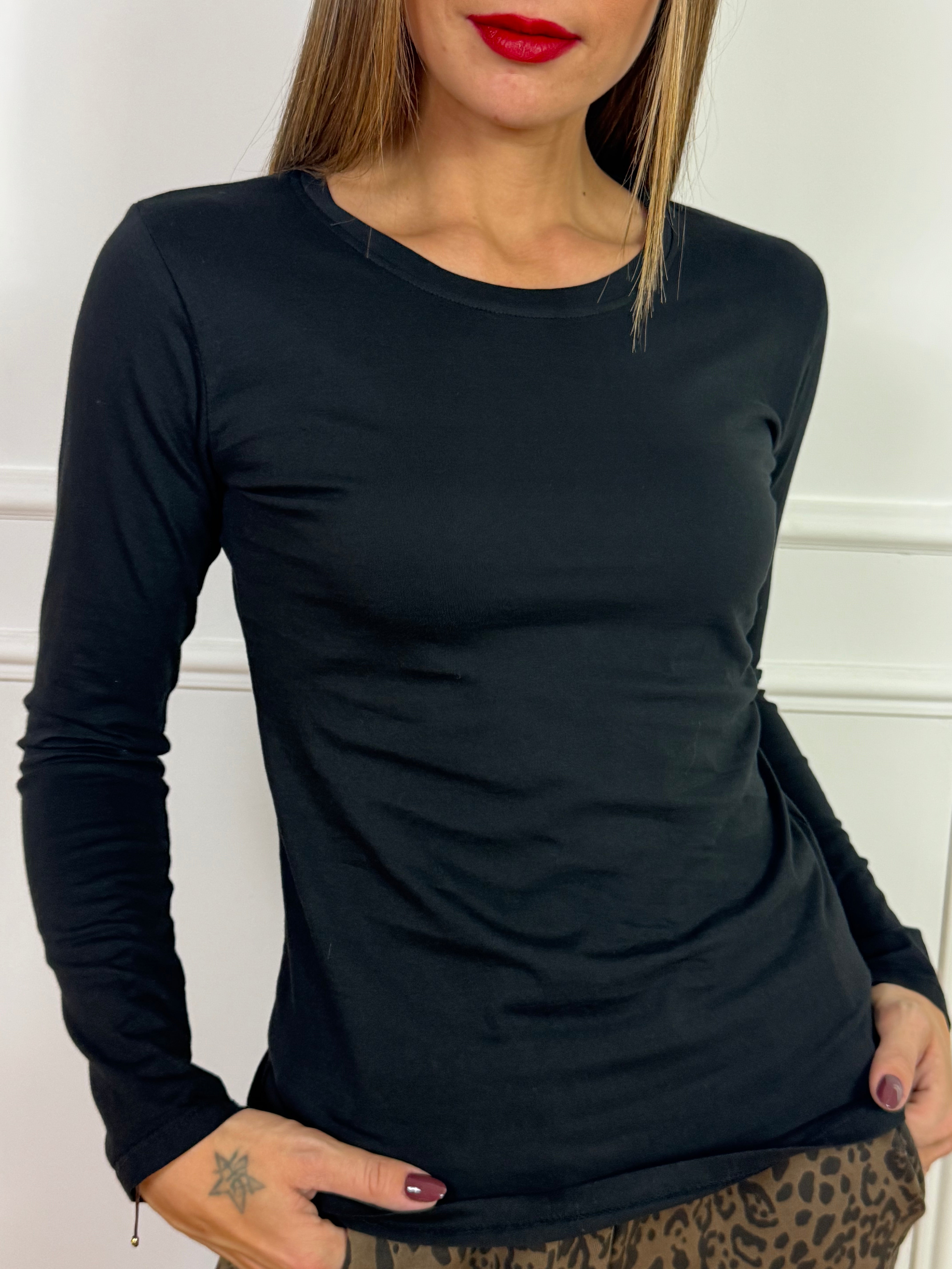 Maglia in cotone manica lunga Susy Mix GIROCOLLO