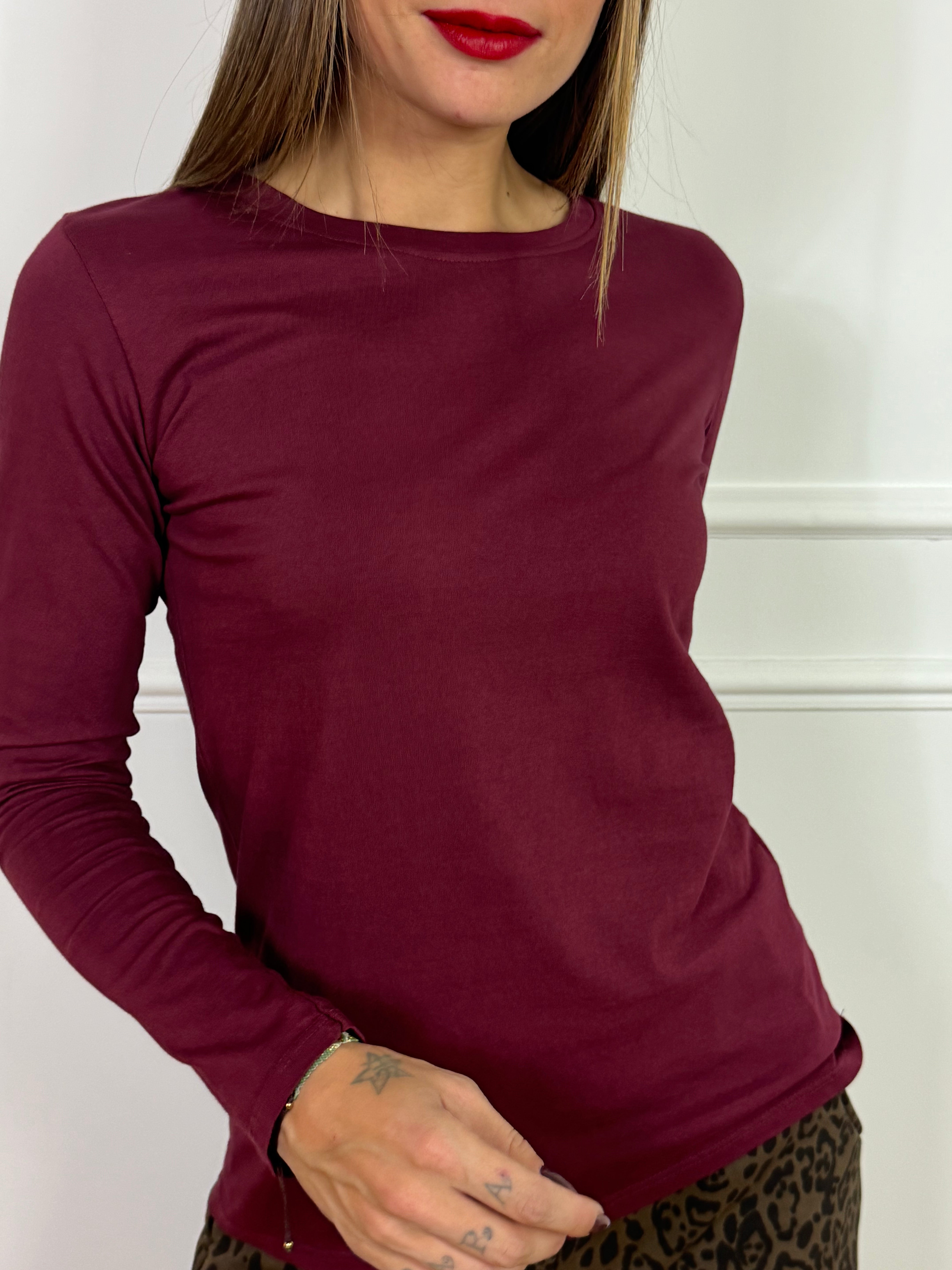 Maglia in cotone manica lunga Susy Mix GIROCOLLO