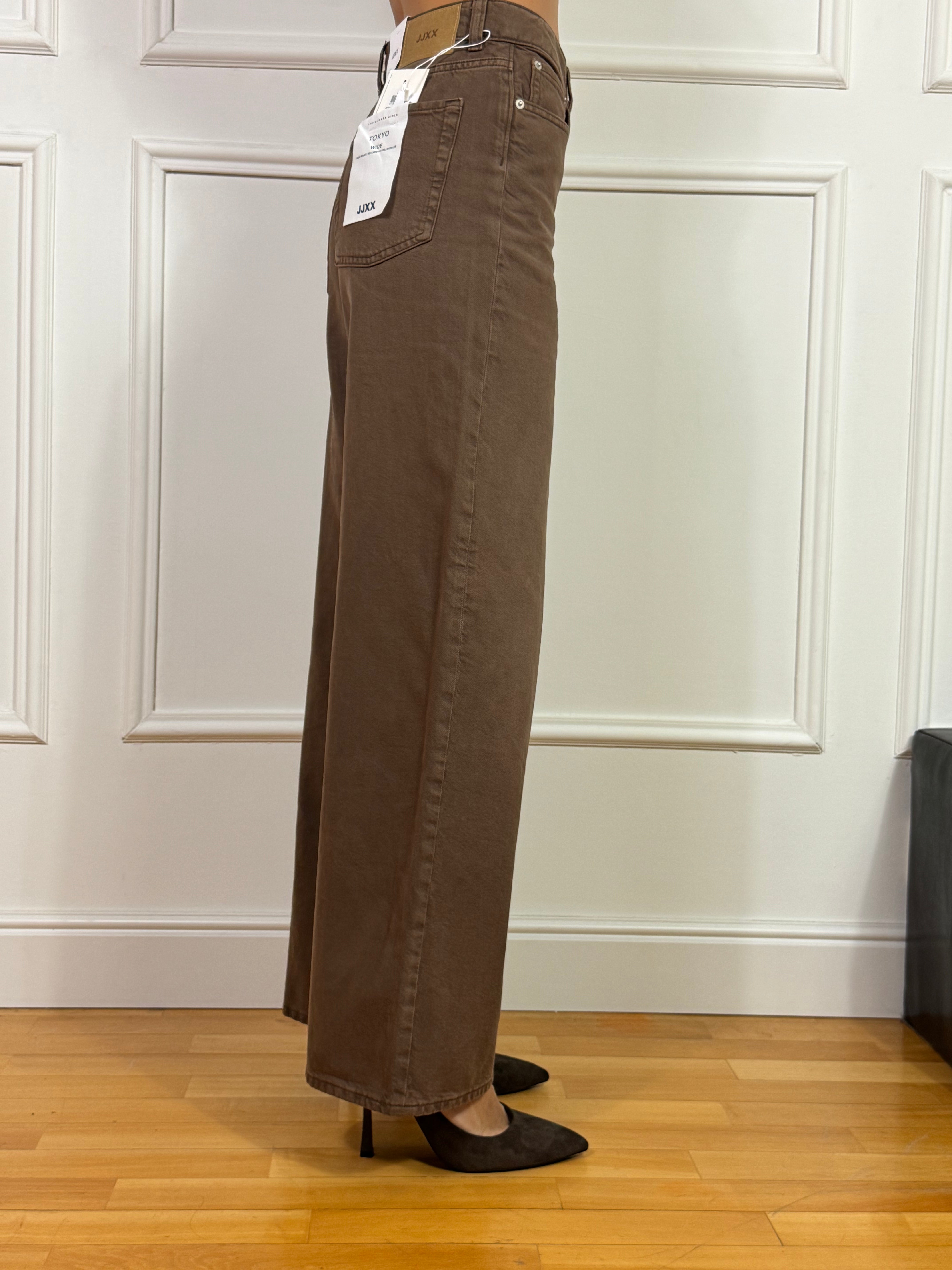 Jeans JJXX TOKYO WIDE - lavaggio CHOCOLATE BROWN