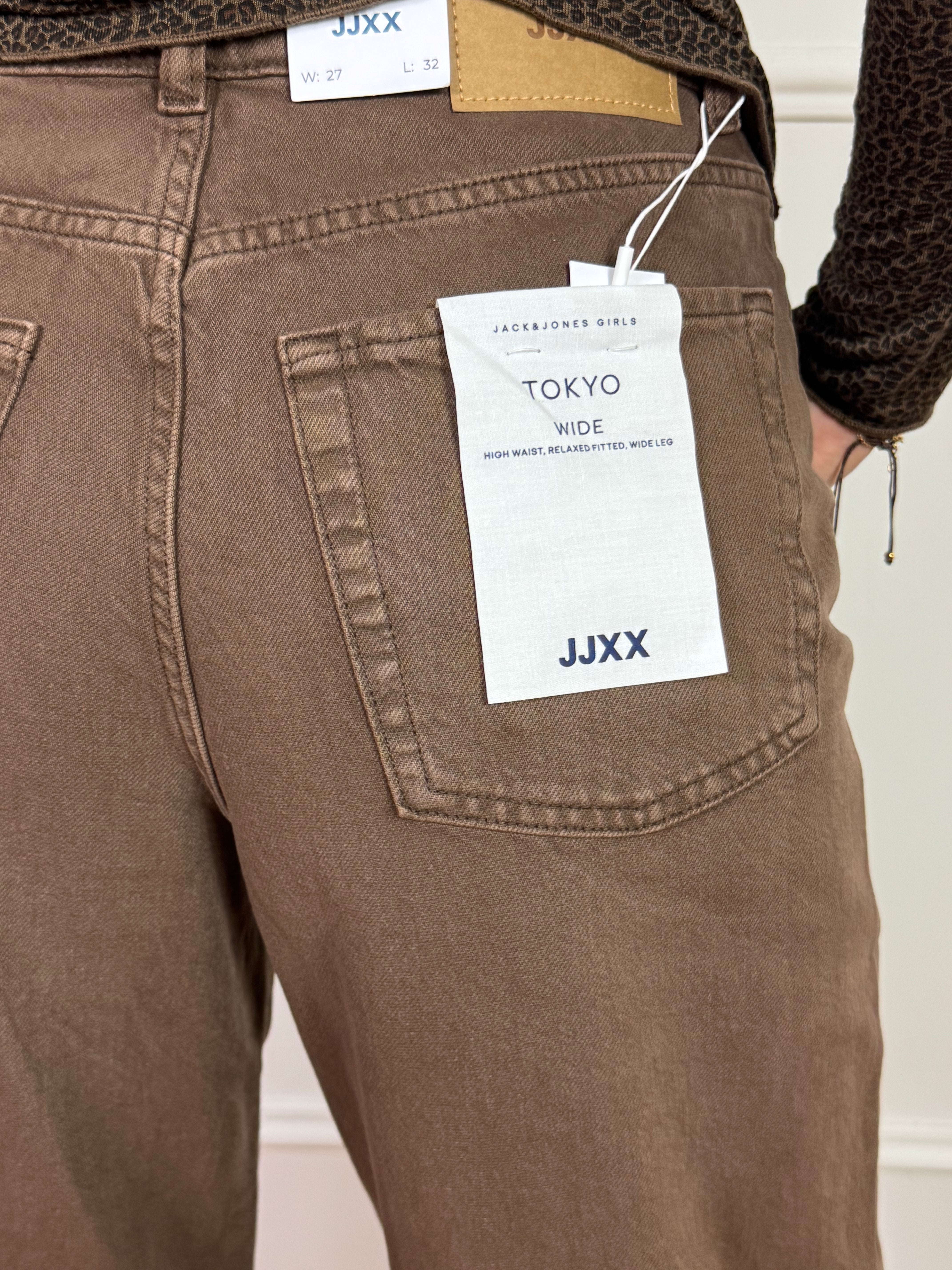 Jeans JJXX TOKYO WIDE - lavaggio CHOCOLATE BROWN