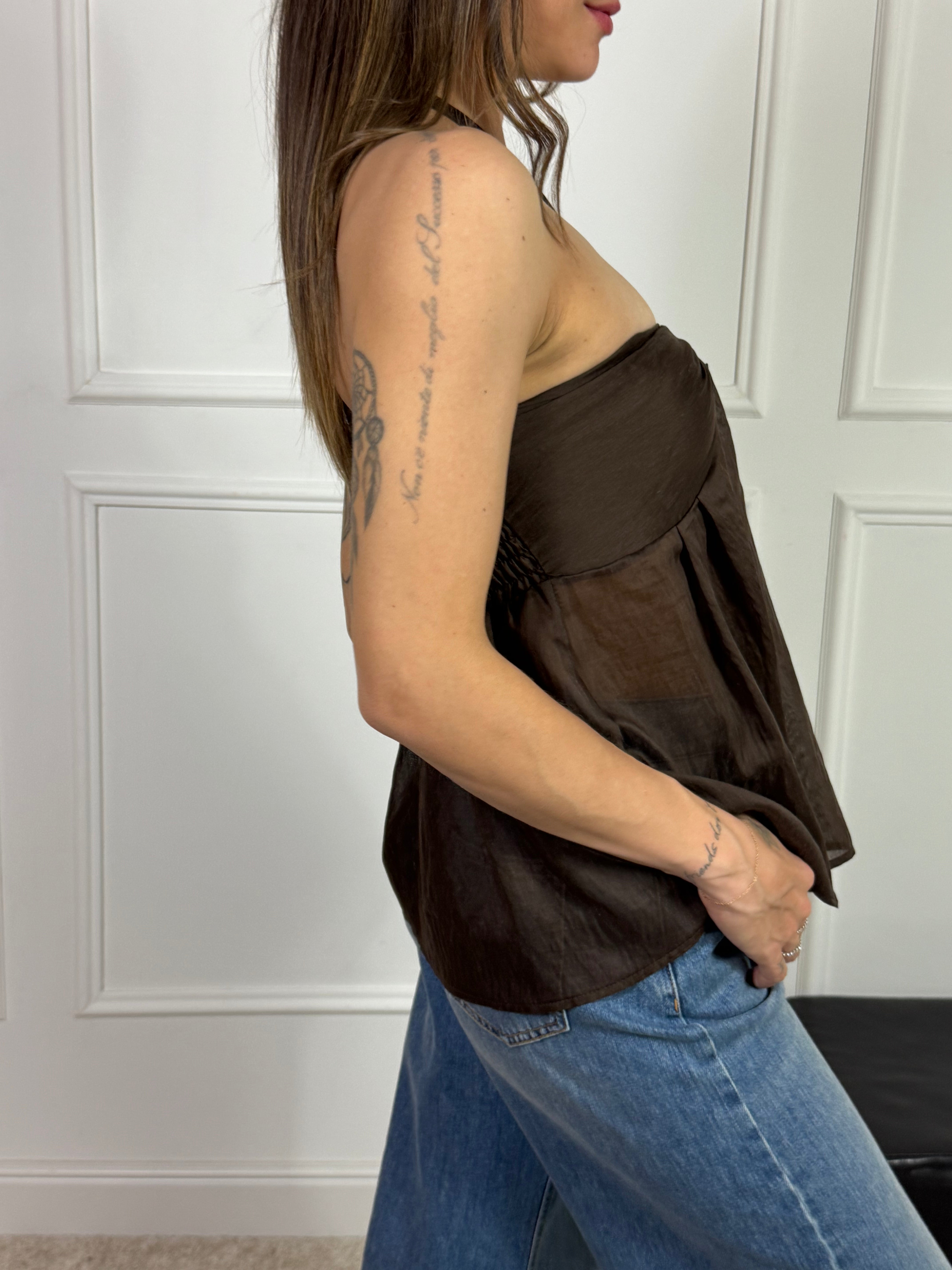 TOP Rinascimento con ornamento in metallo