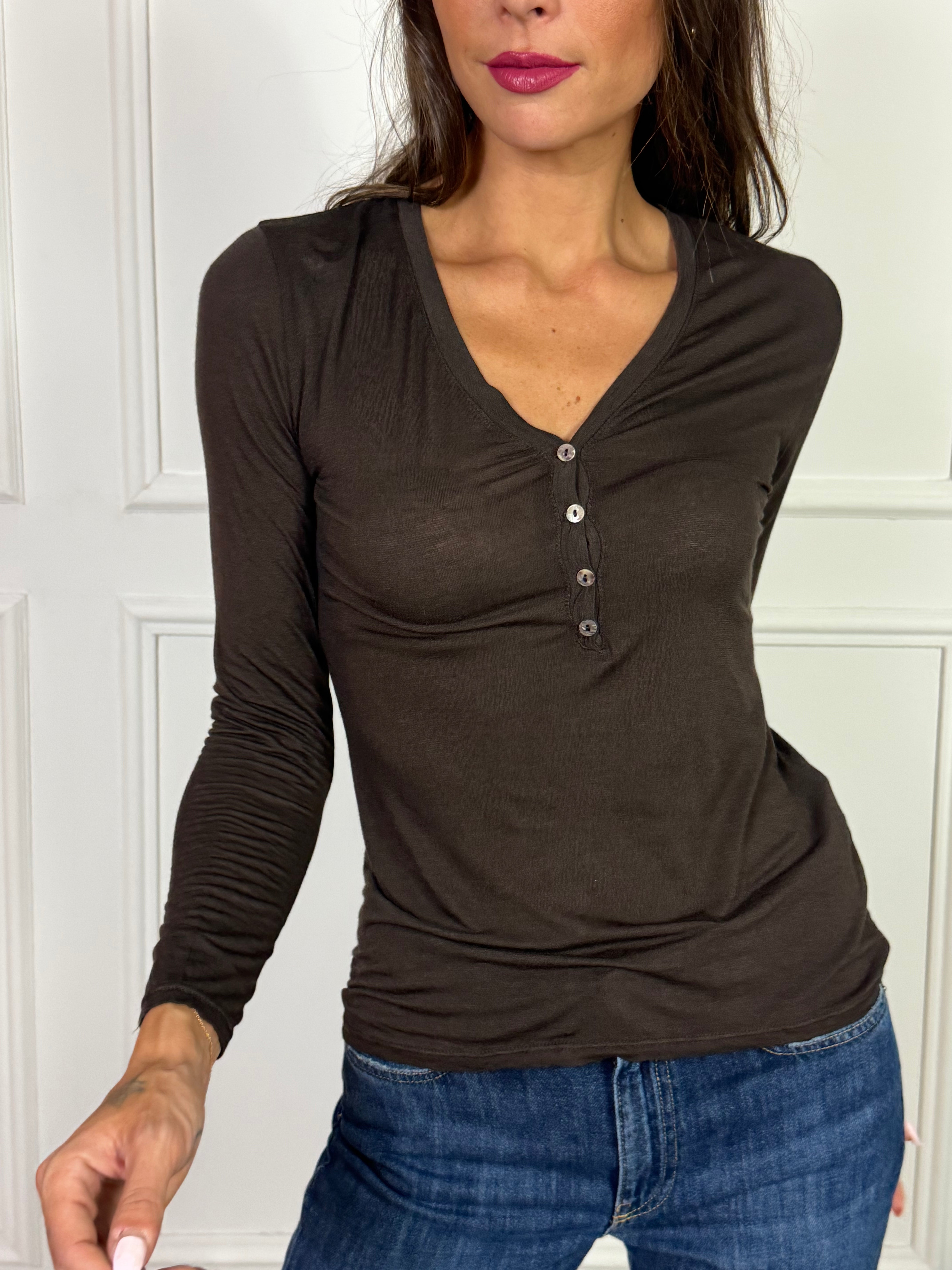 Maglia seconda pelle misto cashmere Have One SERAFINO