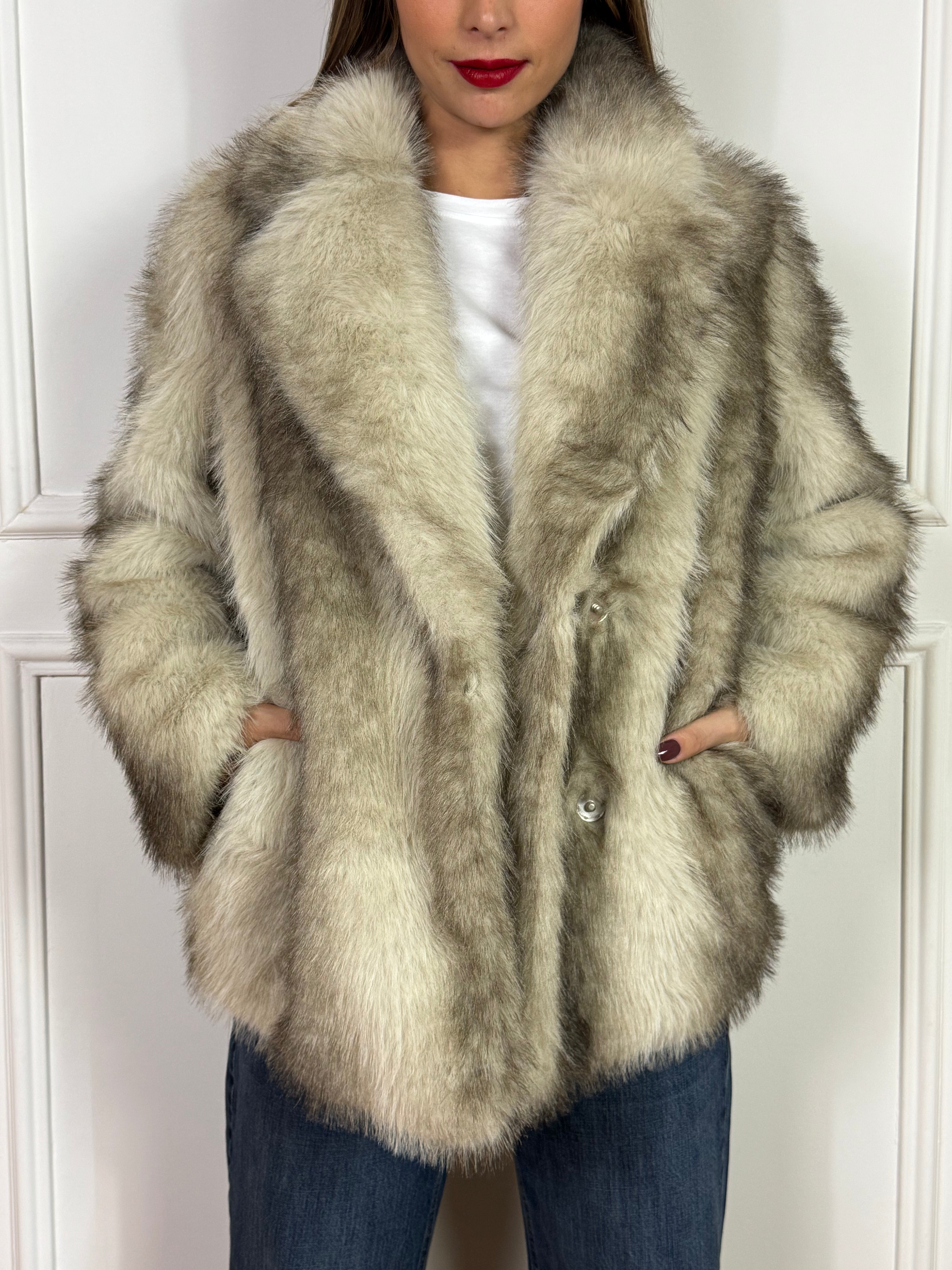 Giacca JJXX ECOPELLICCIA EMMI - FEATHER GREY