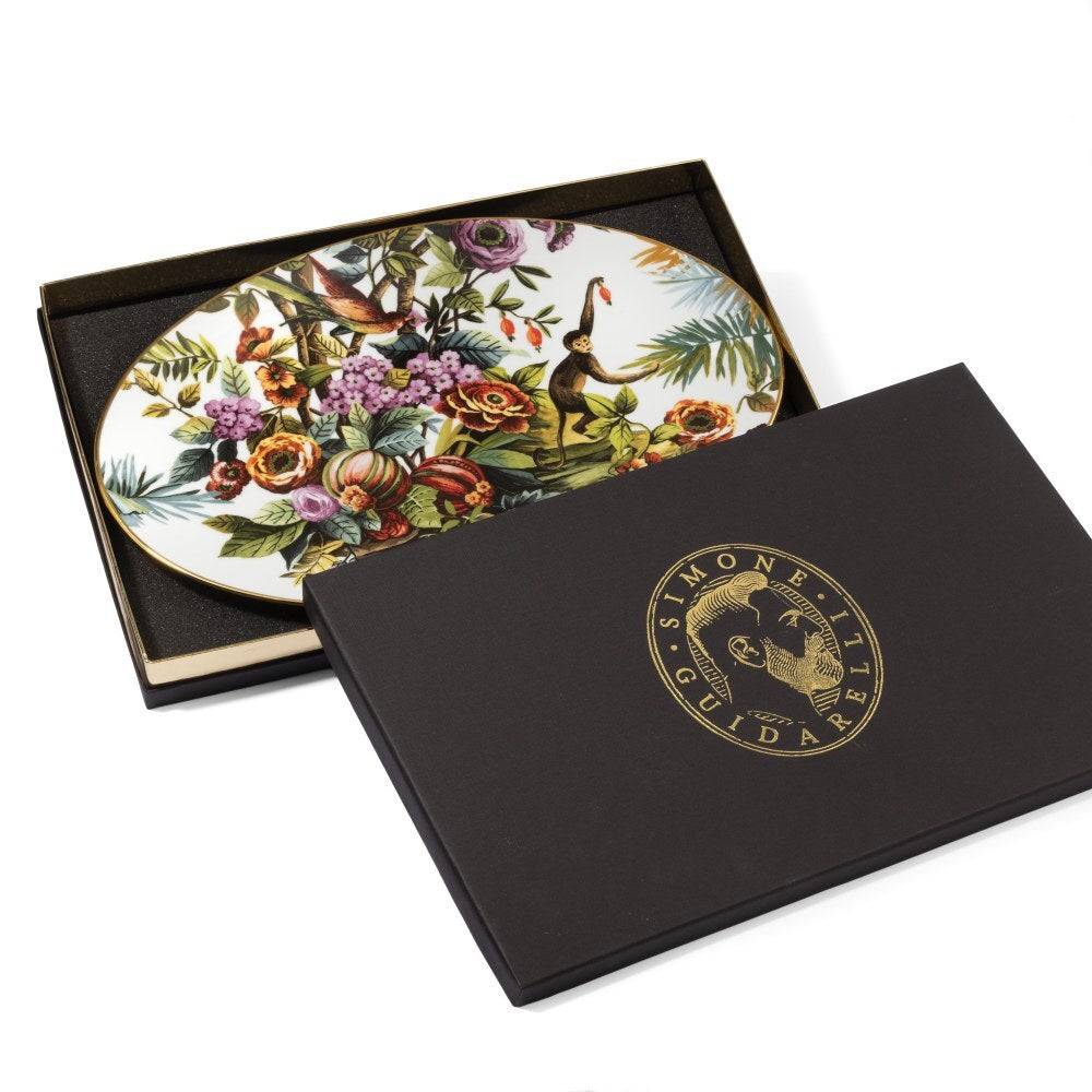 Piatto ovale 36 JUNGLE WHITE