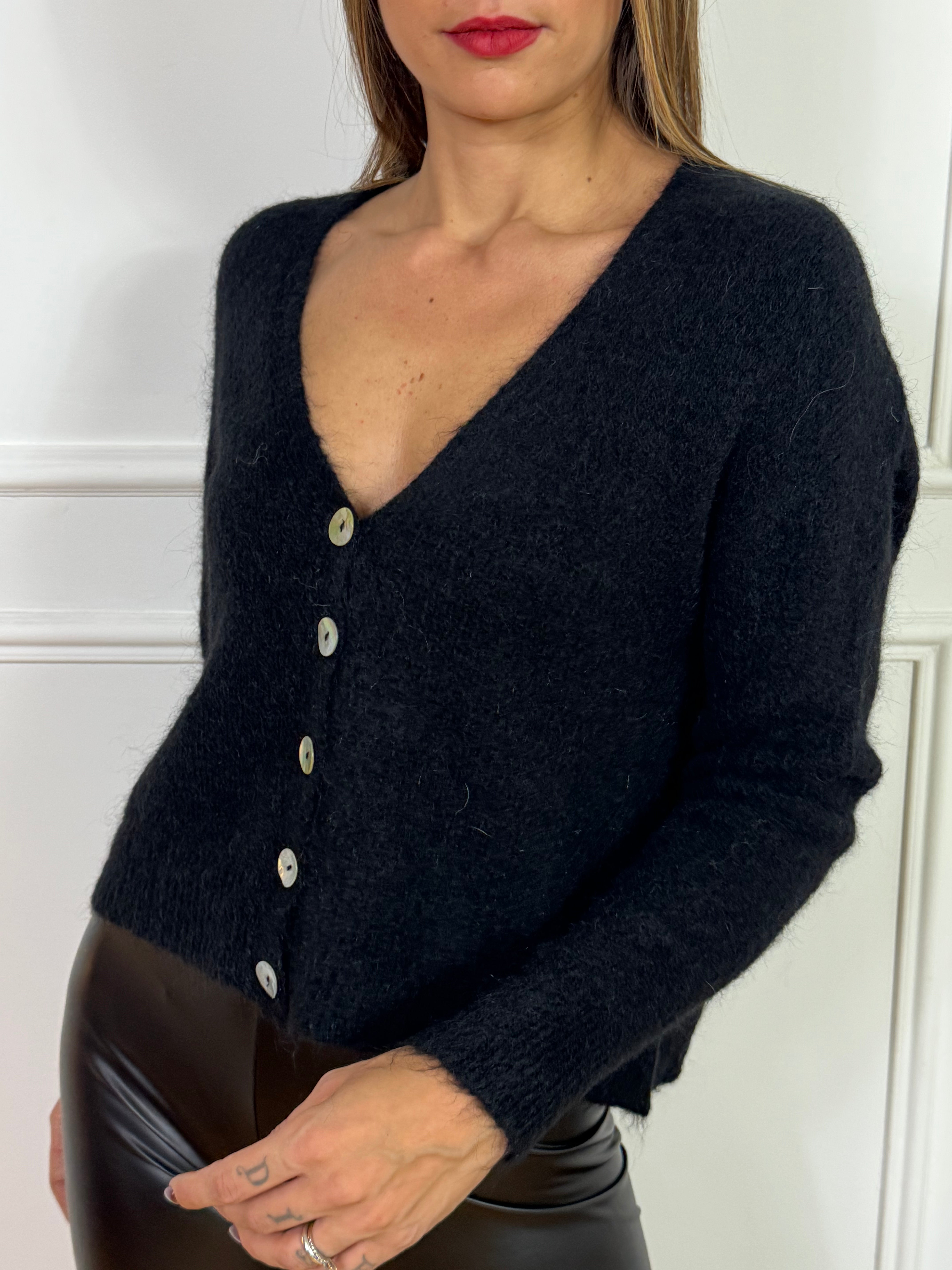 Cardigan misto mohair Kontatto con bottoni