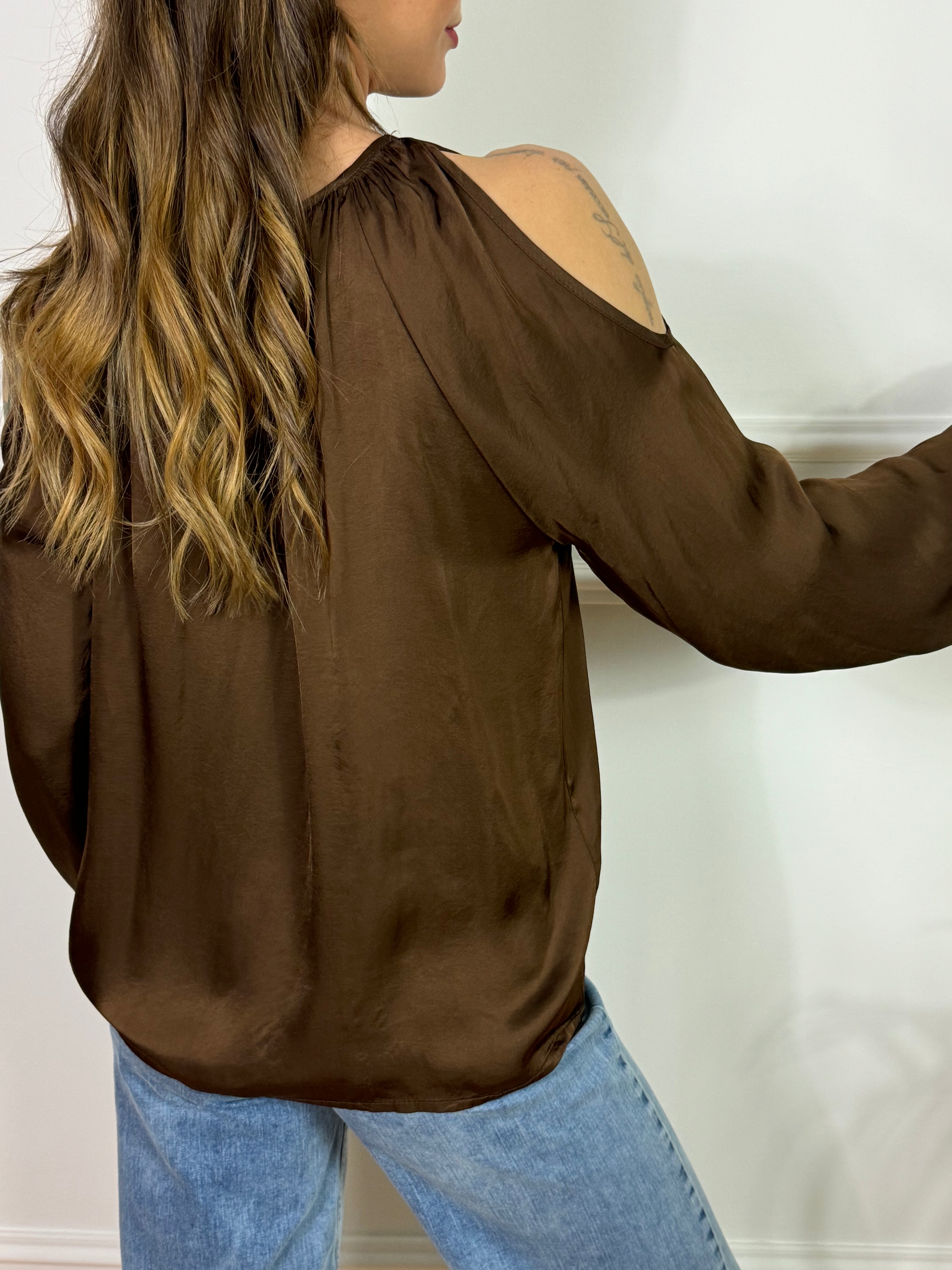Casacca in raso Susy Mix cut-out spalle