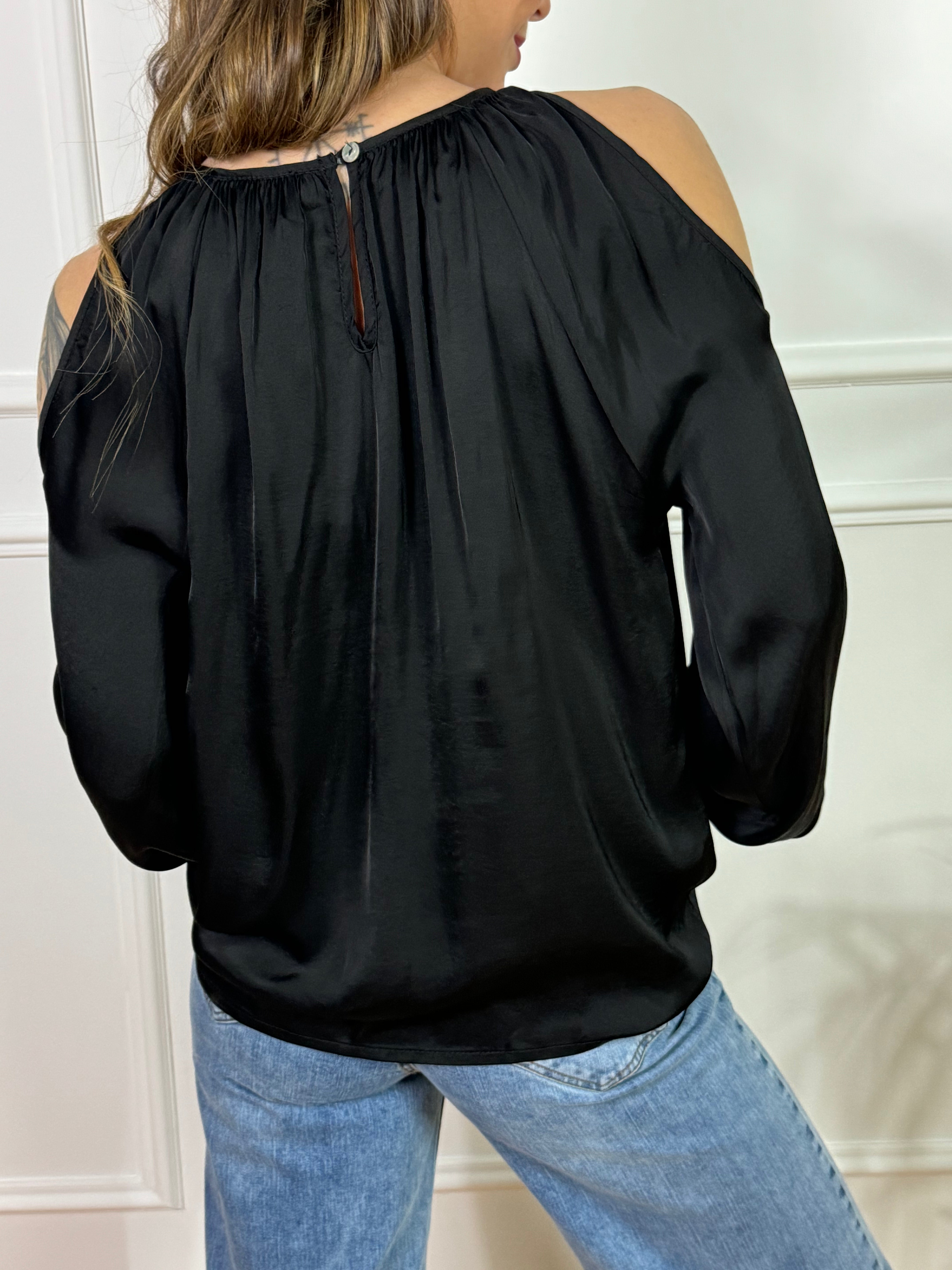 Casacca in raso Susy Mix cut-out spalle