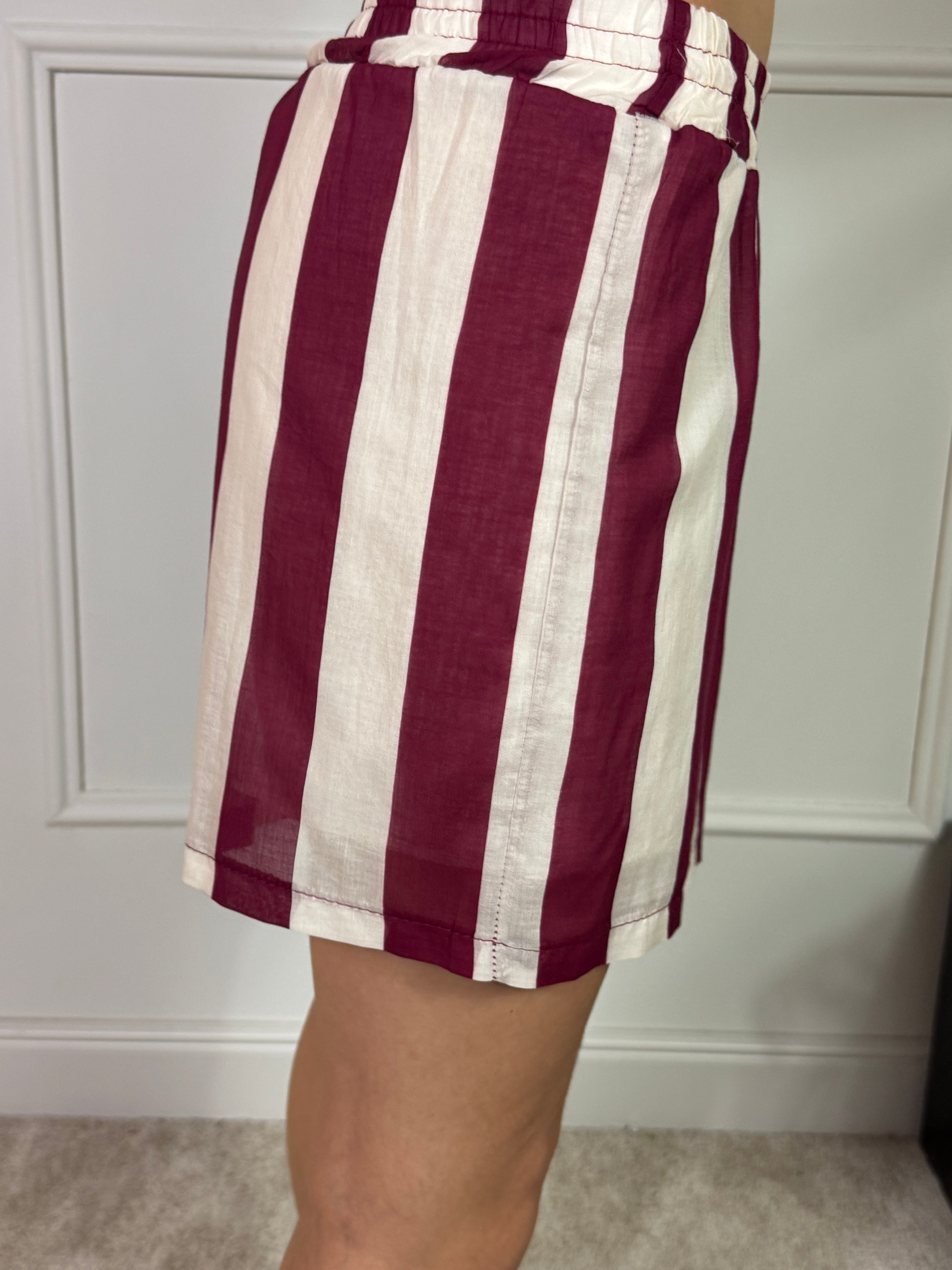 SHORTS Kikisix in mussola di cotone RIGHE GROSSE