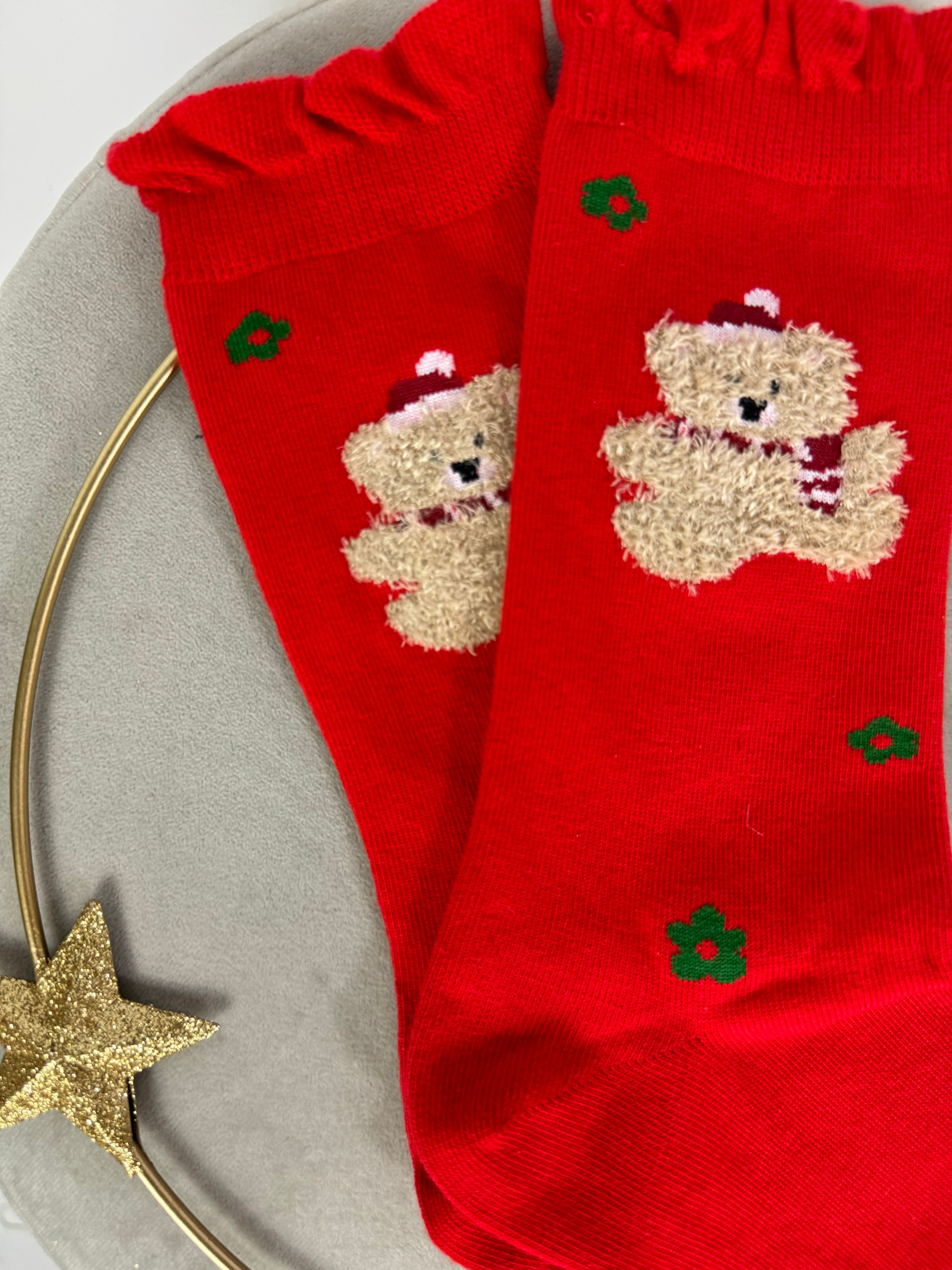 Calze corte Natale ORSETTO