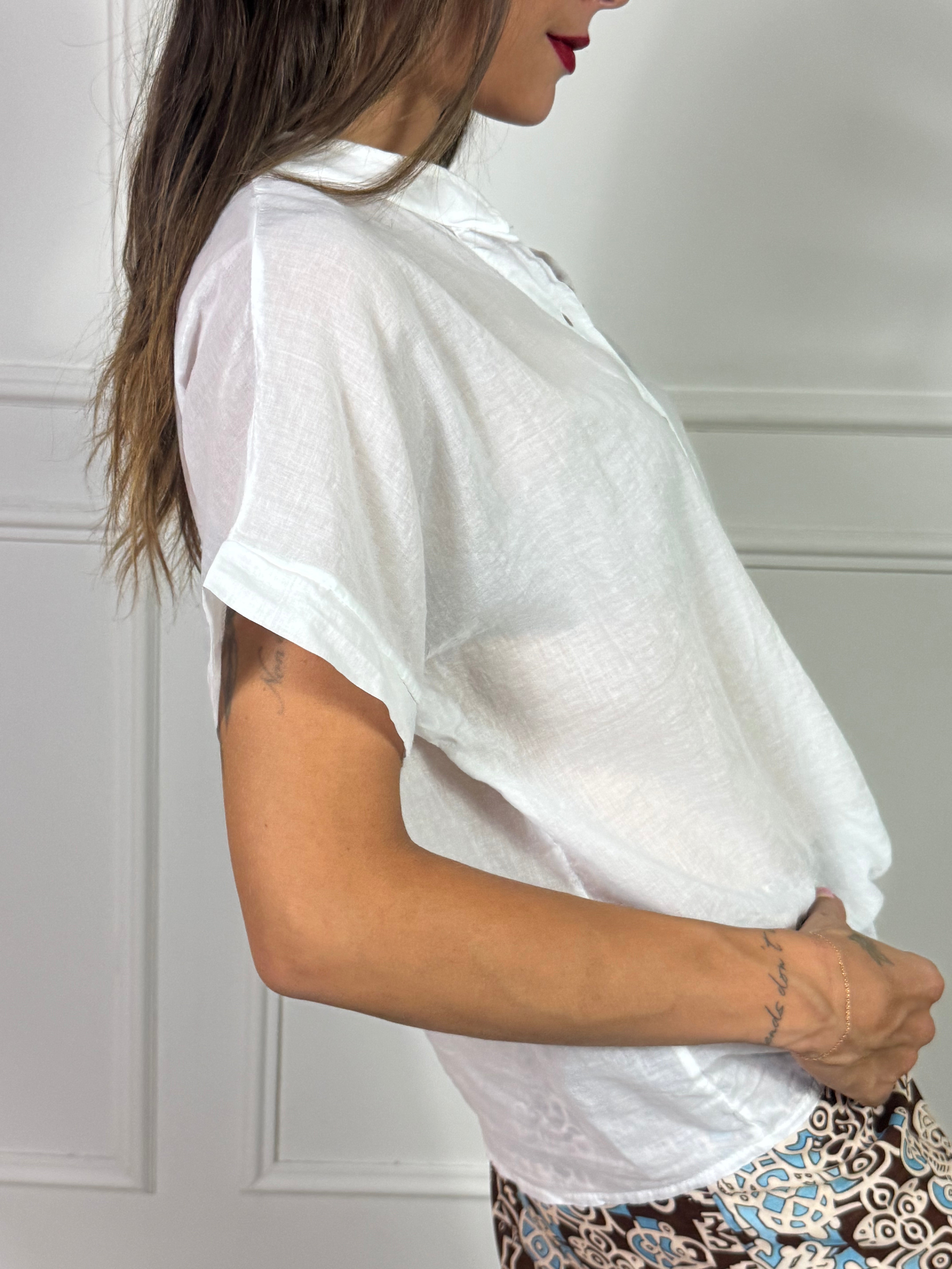 Camicia MANICA CORTA Kikisix in mussola di cotone