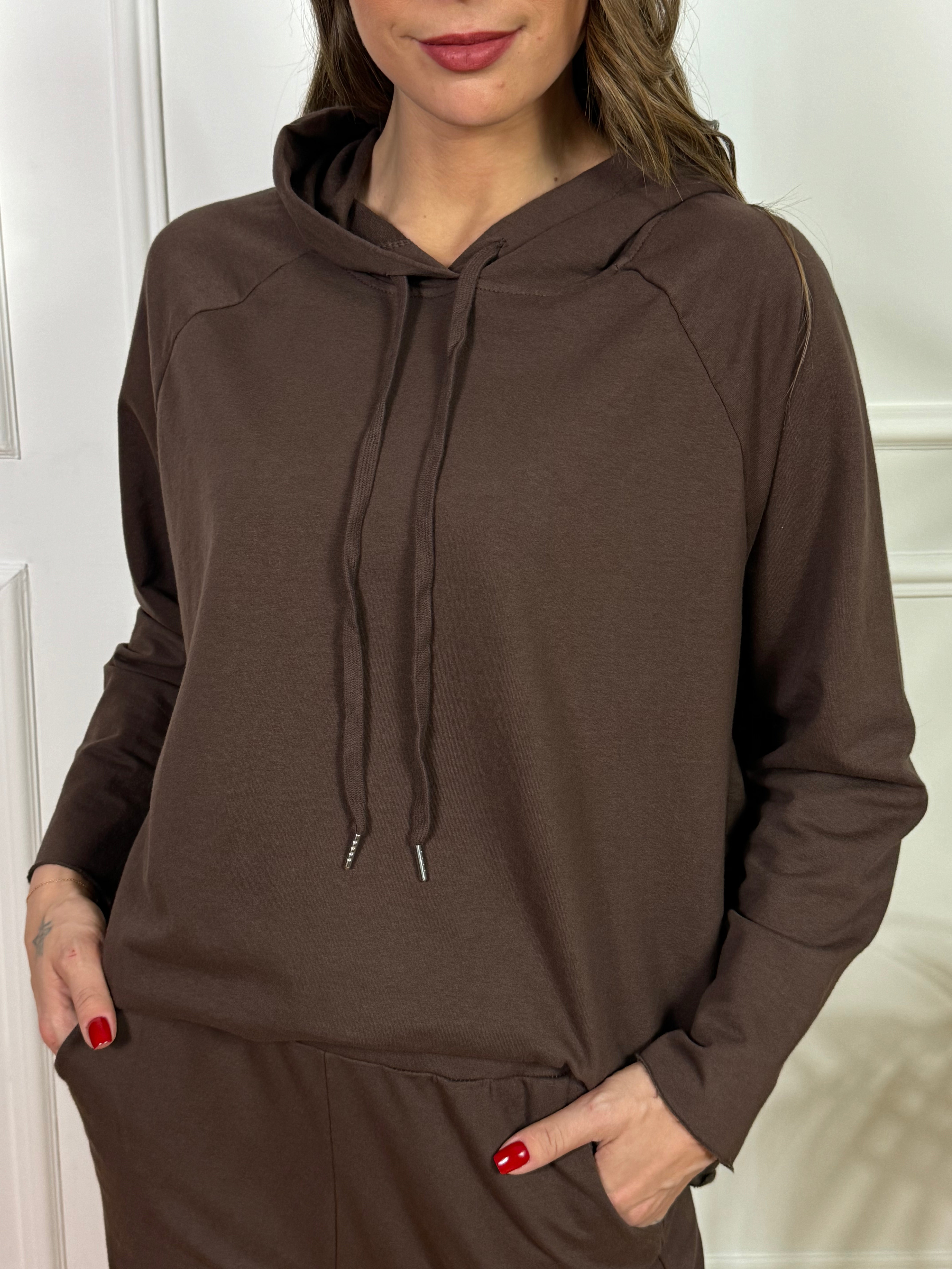 COMPLETO TUTA leggero Susy Mix PANTALONE CARGO + FELPA CAPPUCCIO