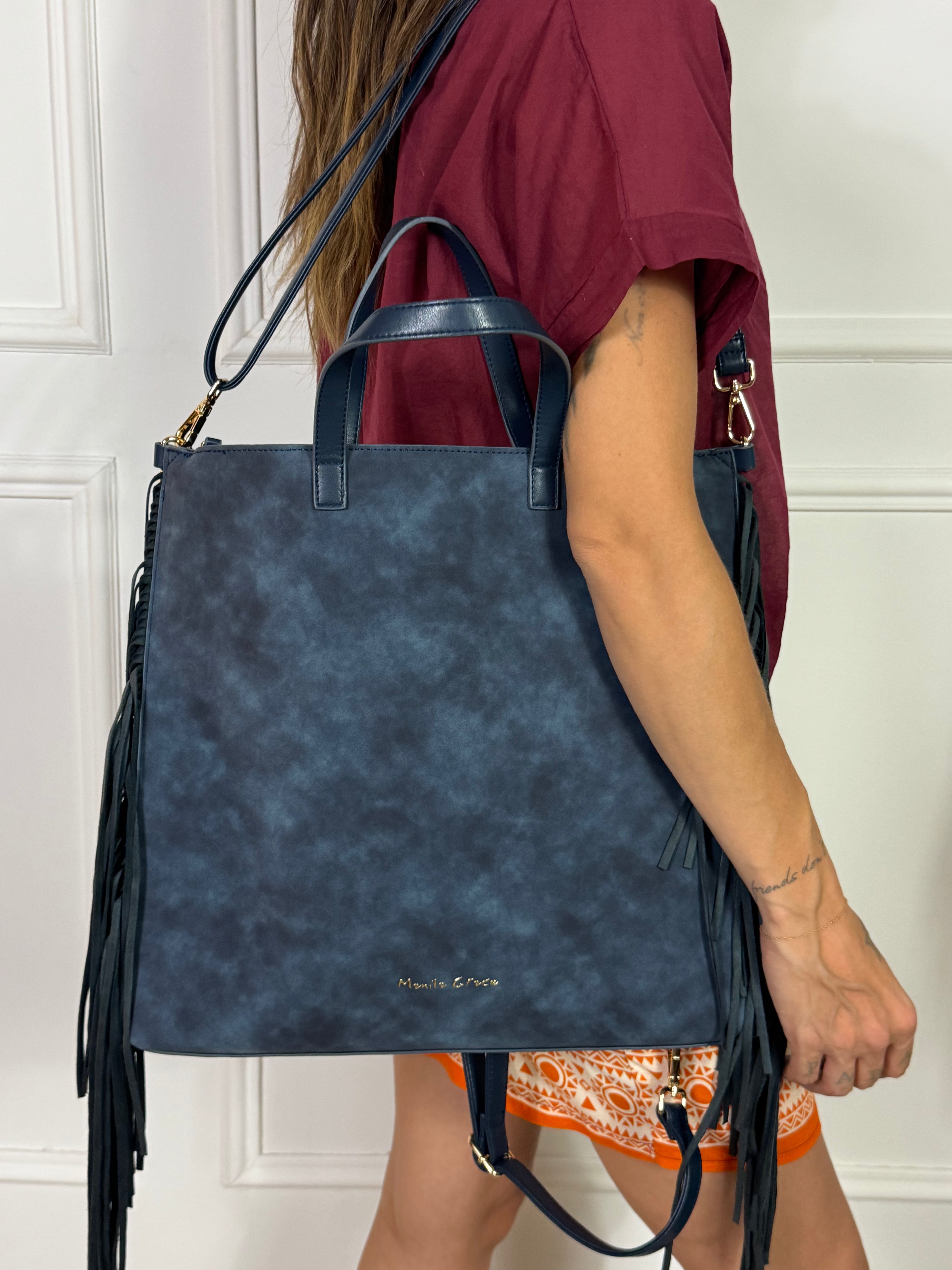 BORSA ZAINO Manila Grace CON FRANGE - ART. B803EU