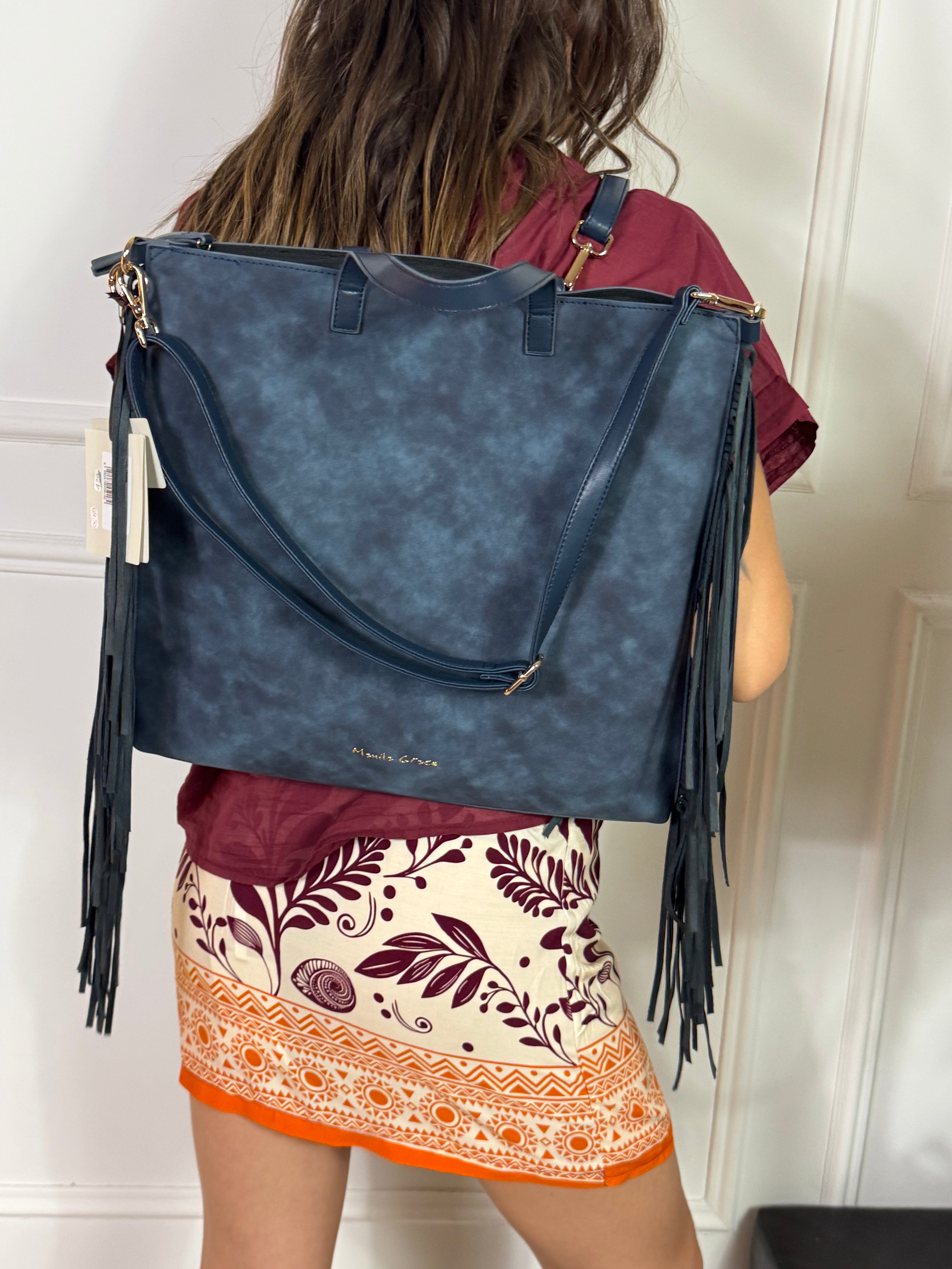 BORSA ZAINO Manila Grace CON FRANGE - ART. B803EU