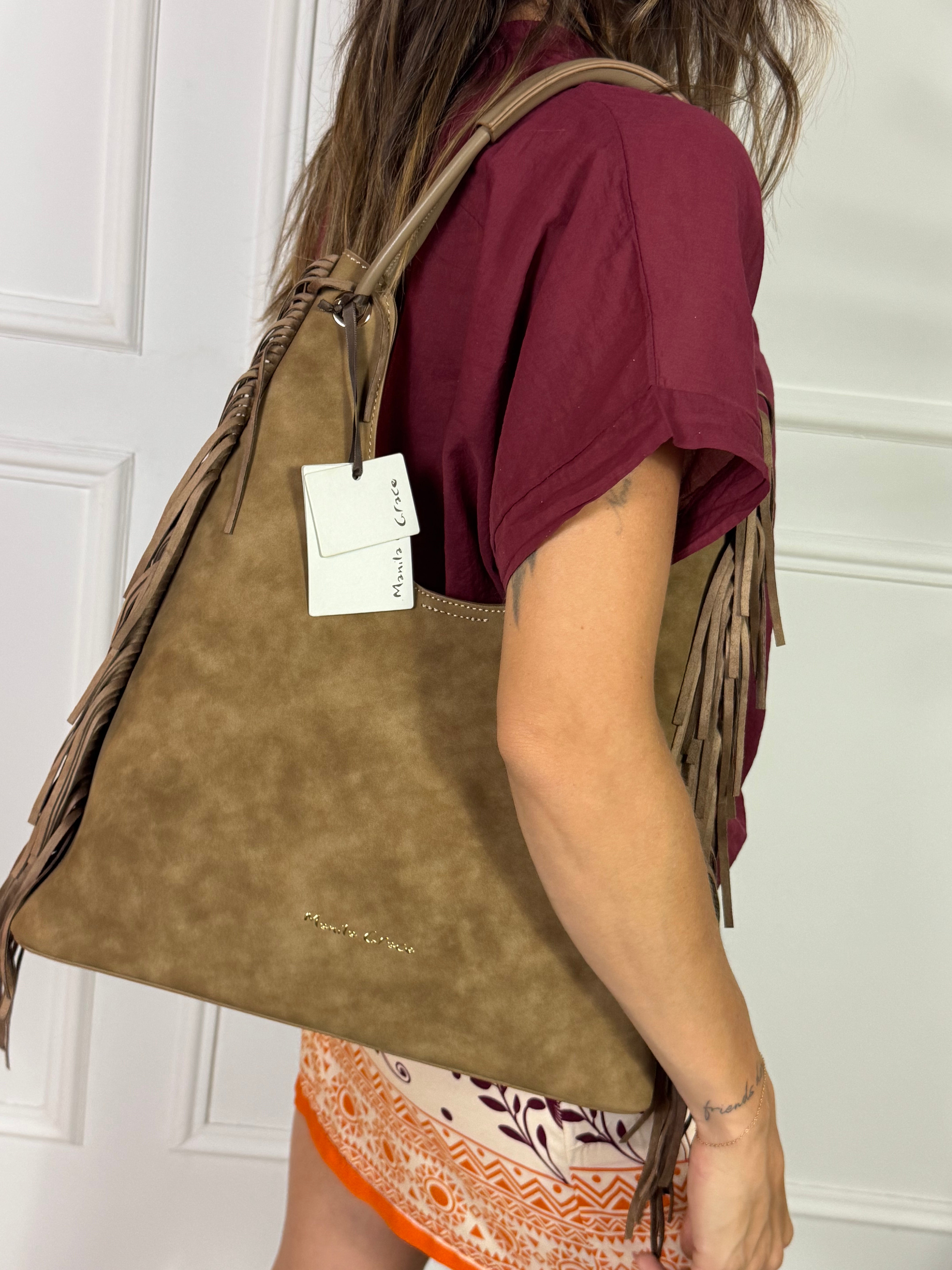 Borsa Manila Grace SHOULDER BAG FRANGE - ART. S6/J/B801EU