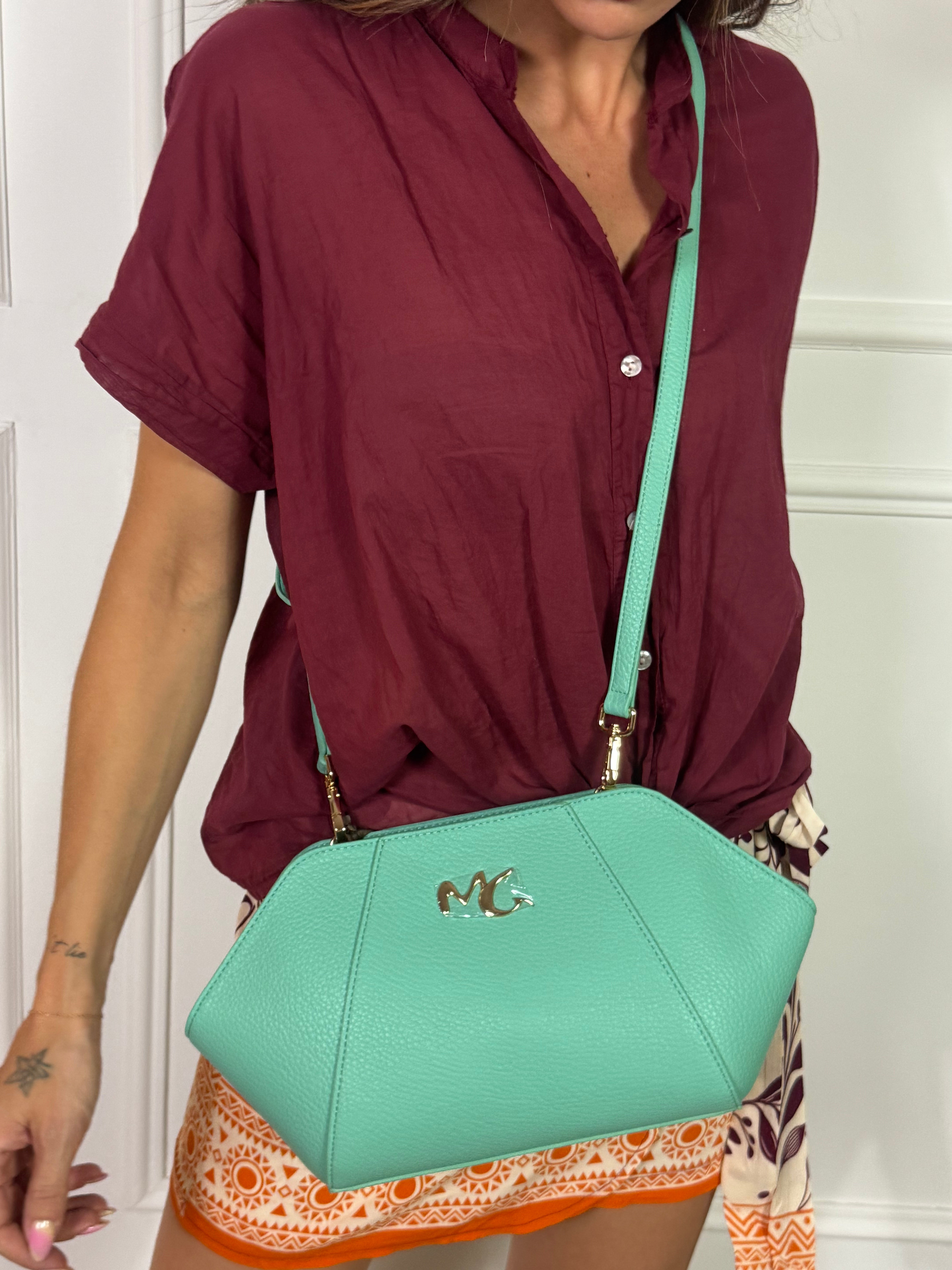 Borsa Tracolla pochette esagonale Manila Grace con zip