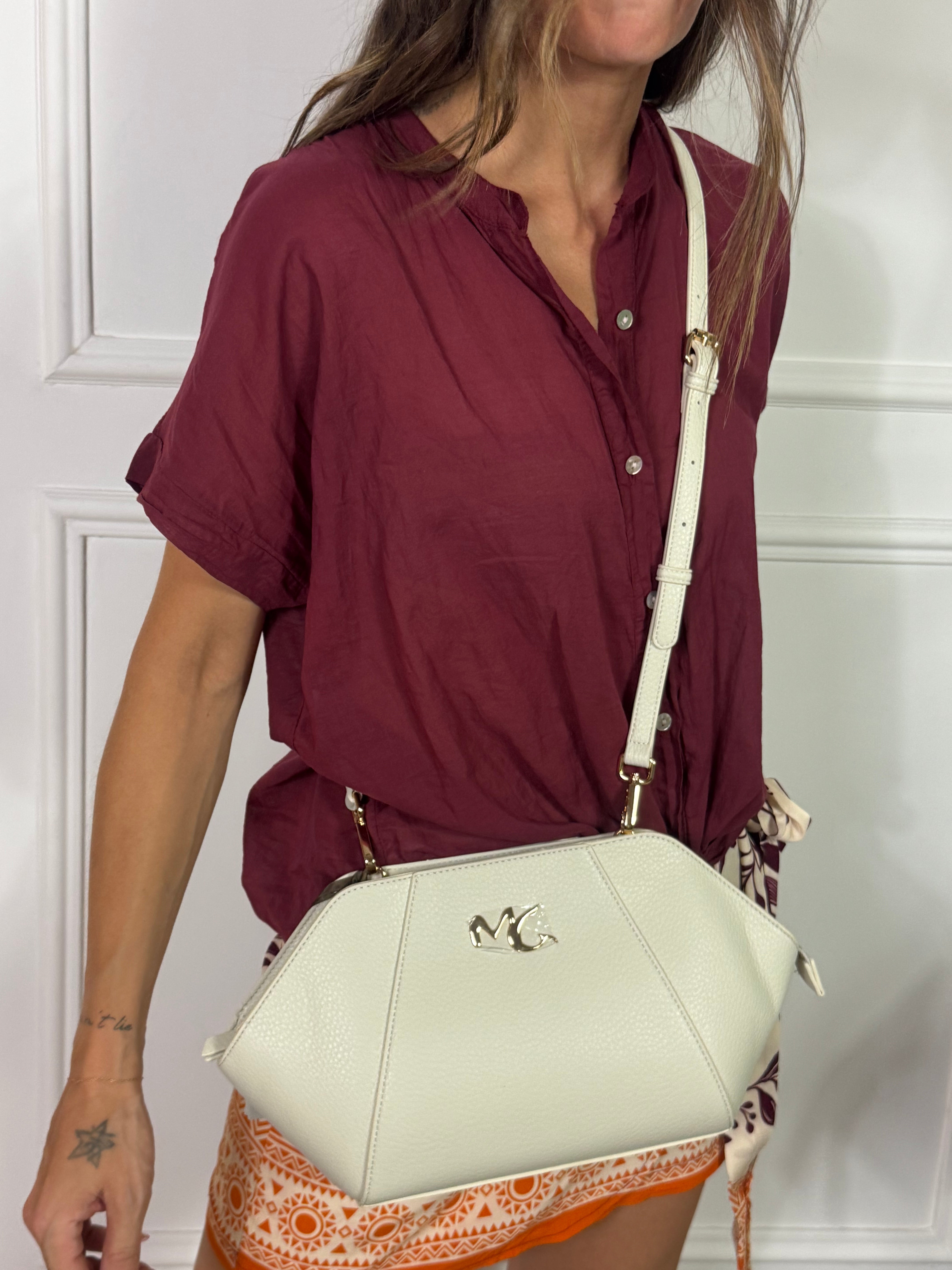 Borsa Tracolla pochette esagonale Manila Grace con zip