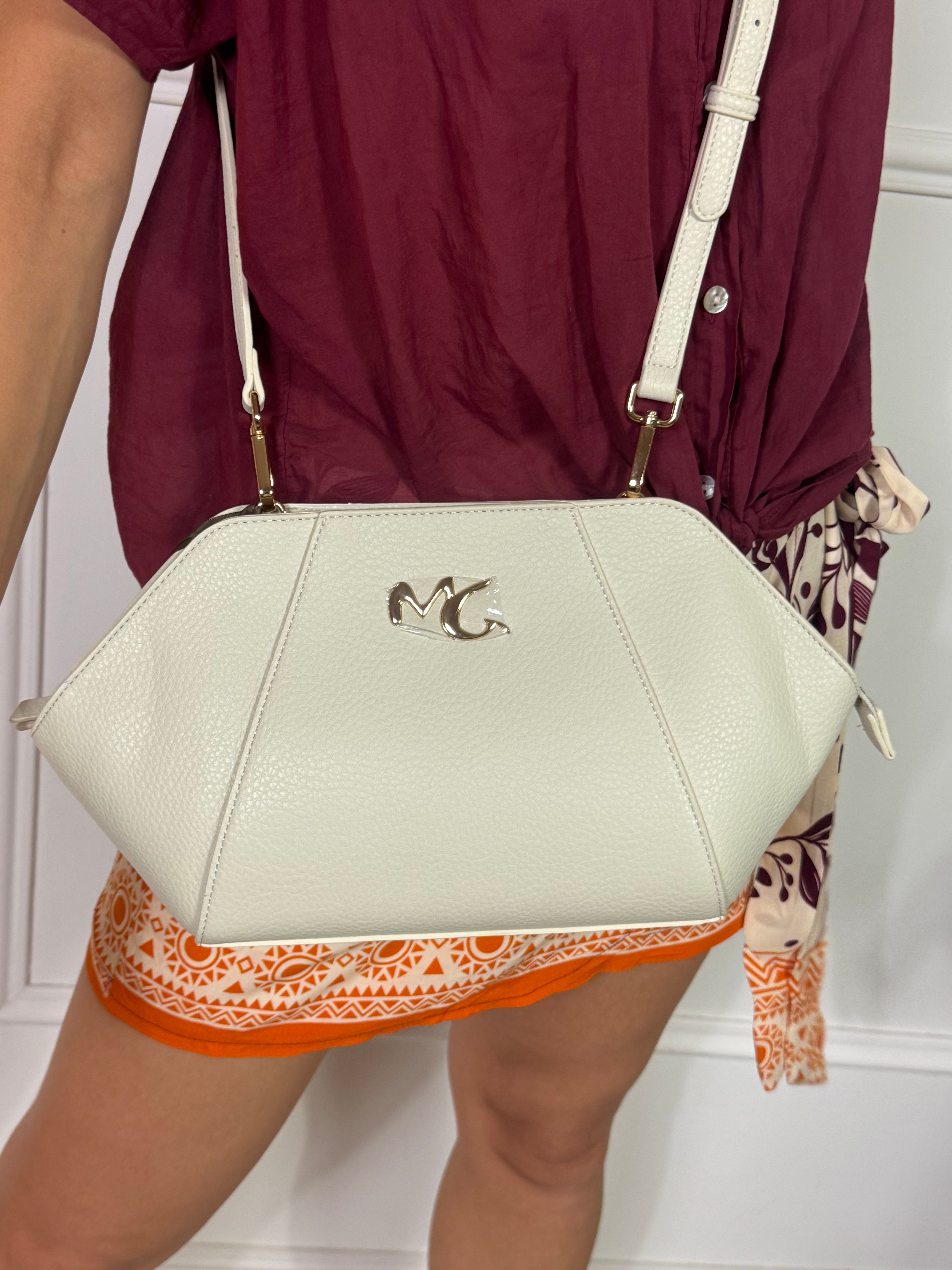 Borsa Tracolla pochette esagonale Manila Grace con zip