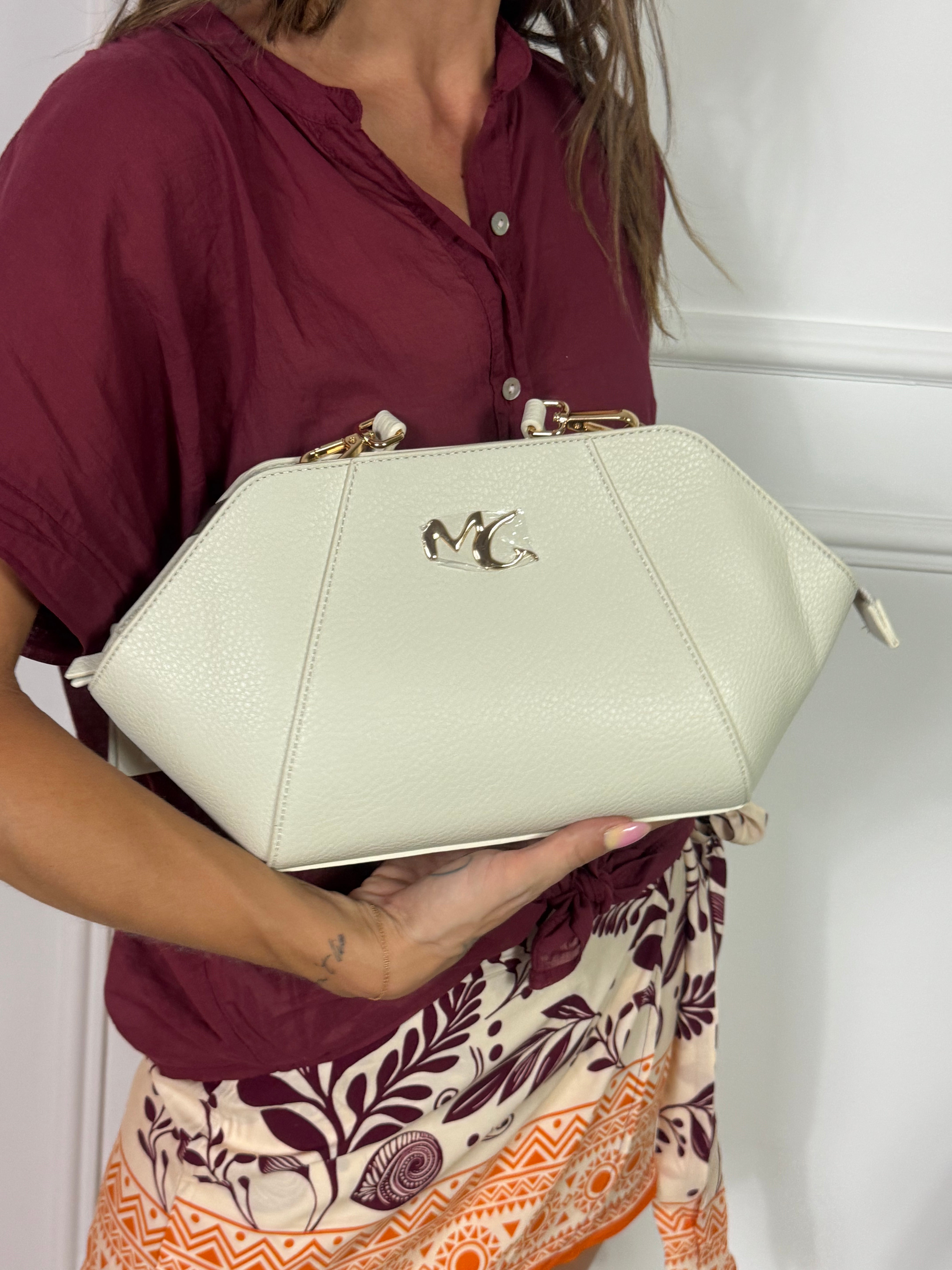 Borsa Tracolla pochette esagonale Manila Grace con zip