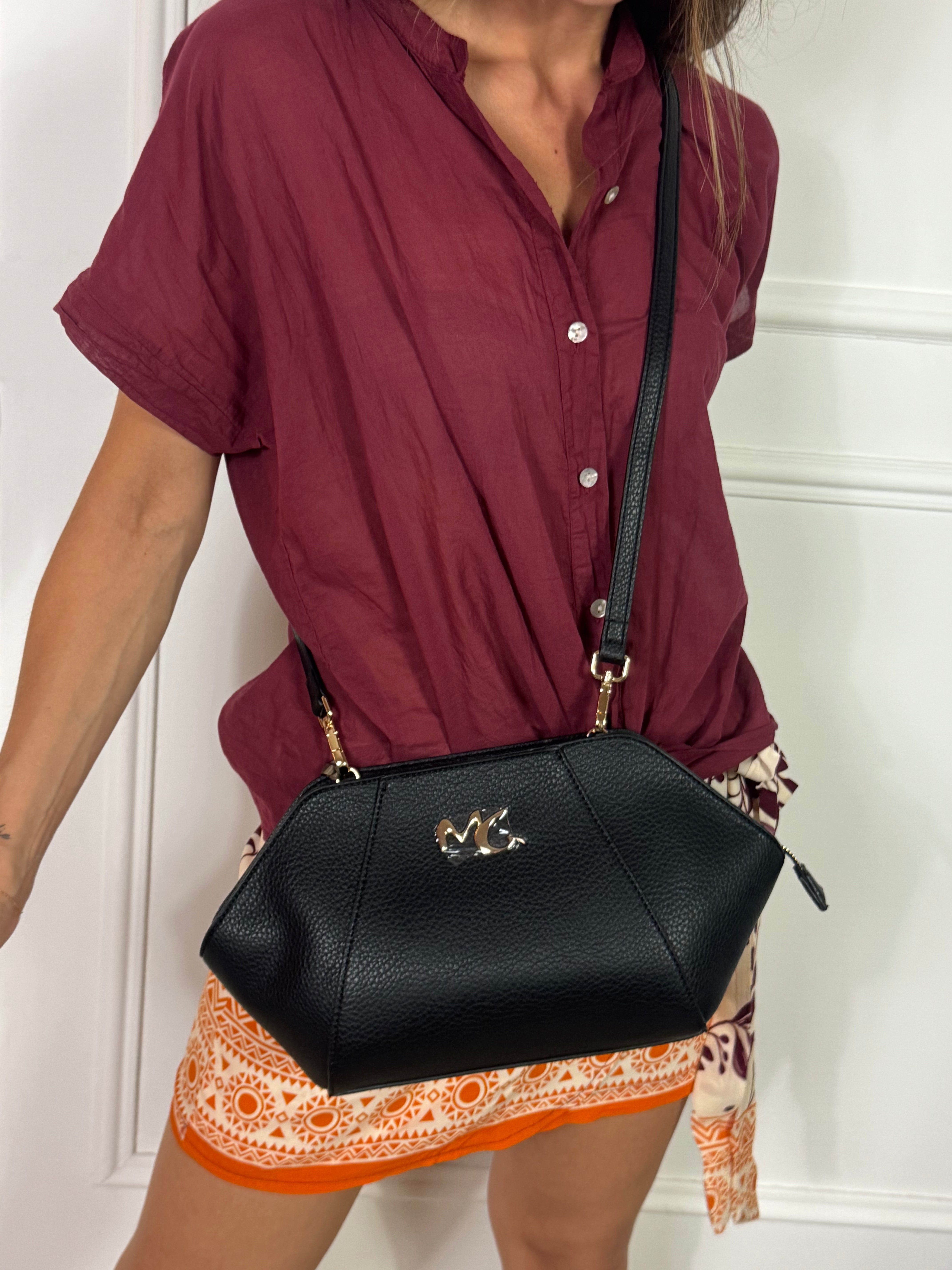 Borsa Tracolla pochette esagonale Manila Grace con zip