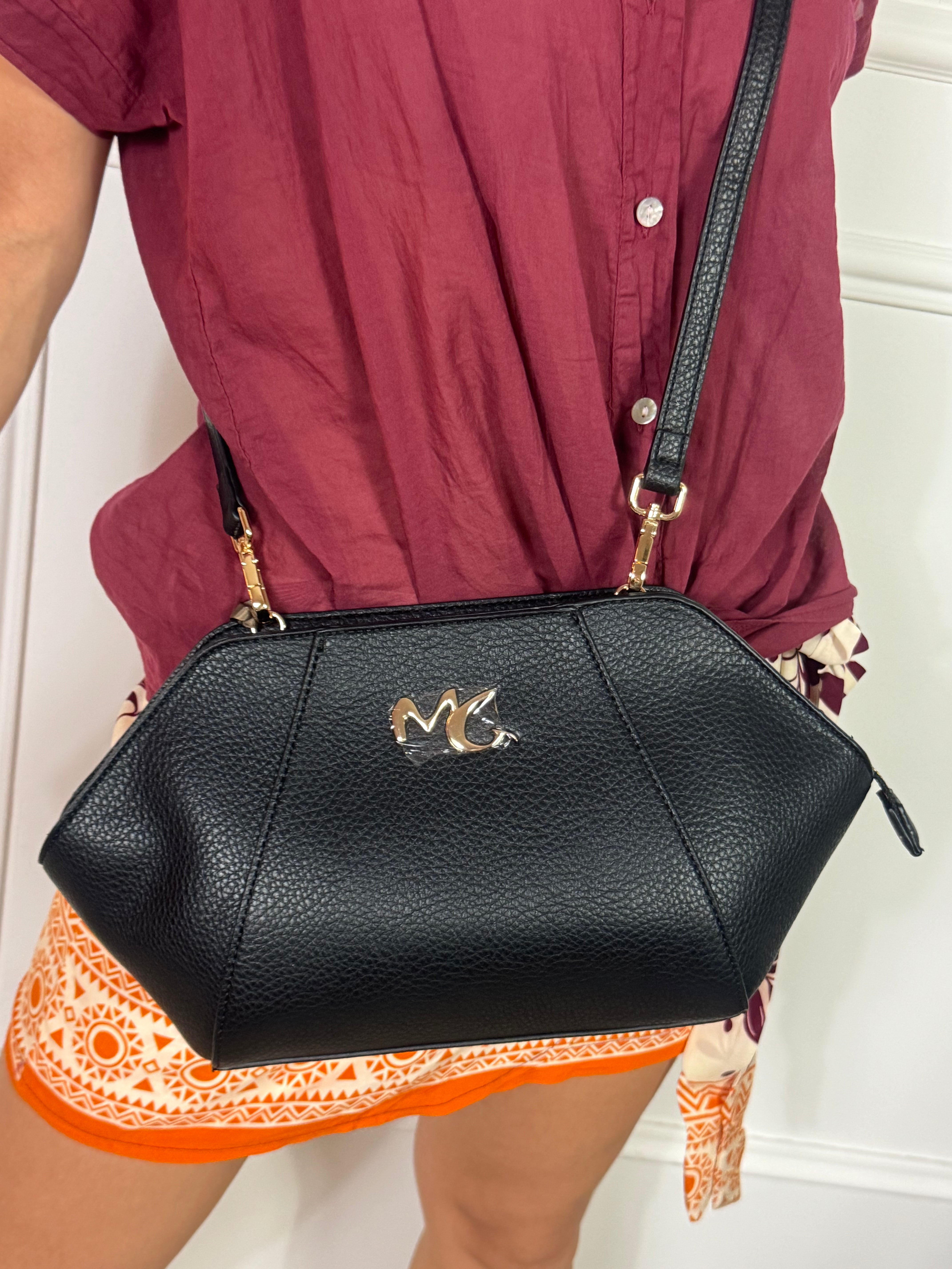 Borsa Tracolla pochette esagonale Manila Grace con zip