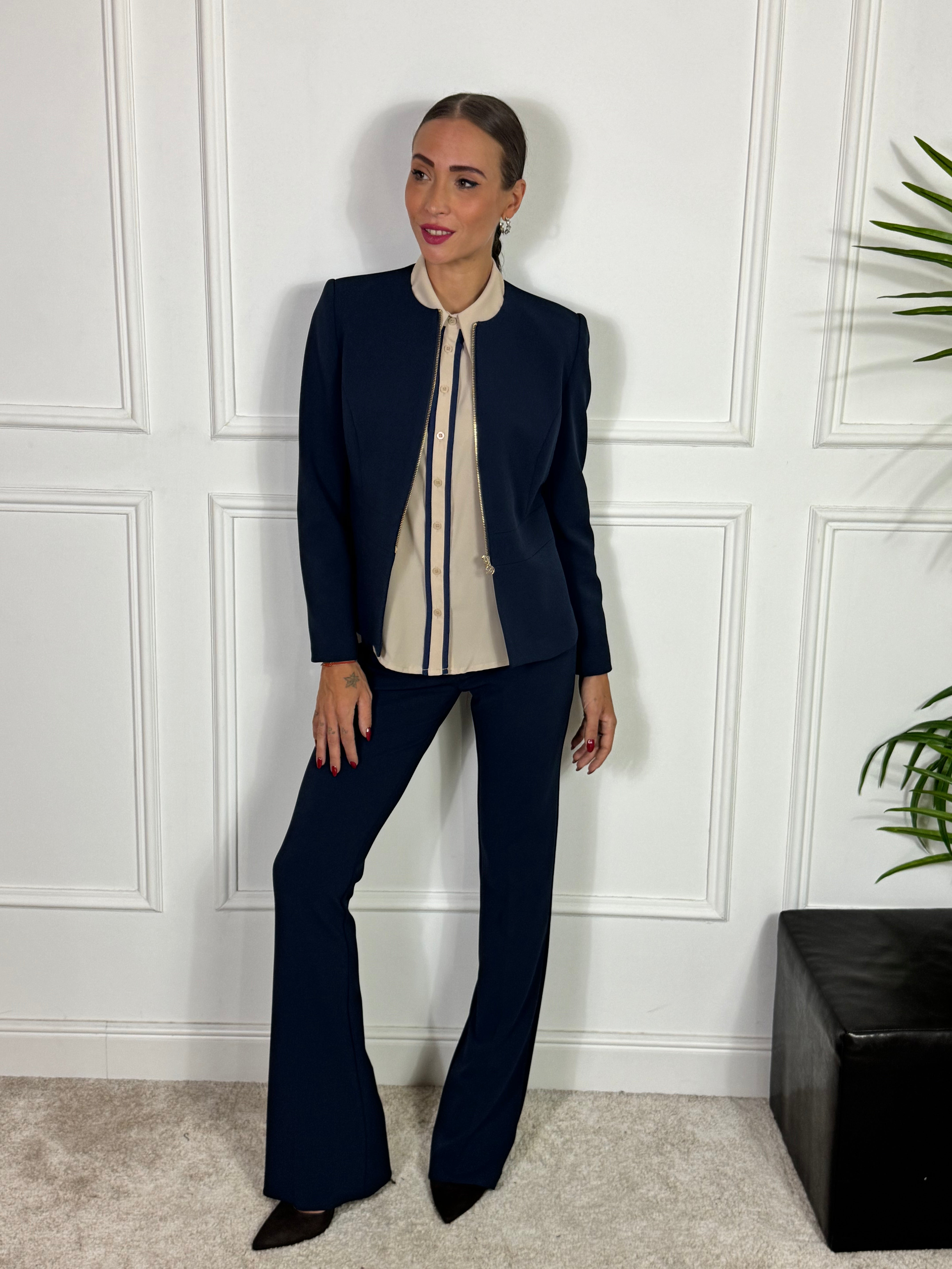 Pantalone in tessuto elasticizzato Rinascimento FLARED