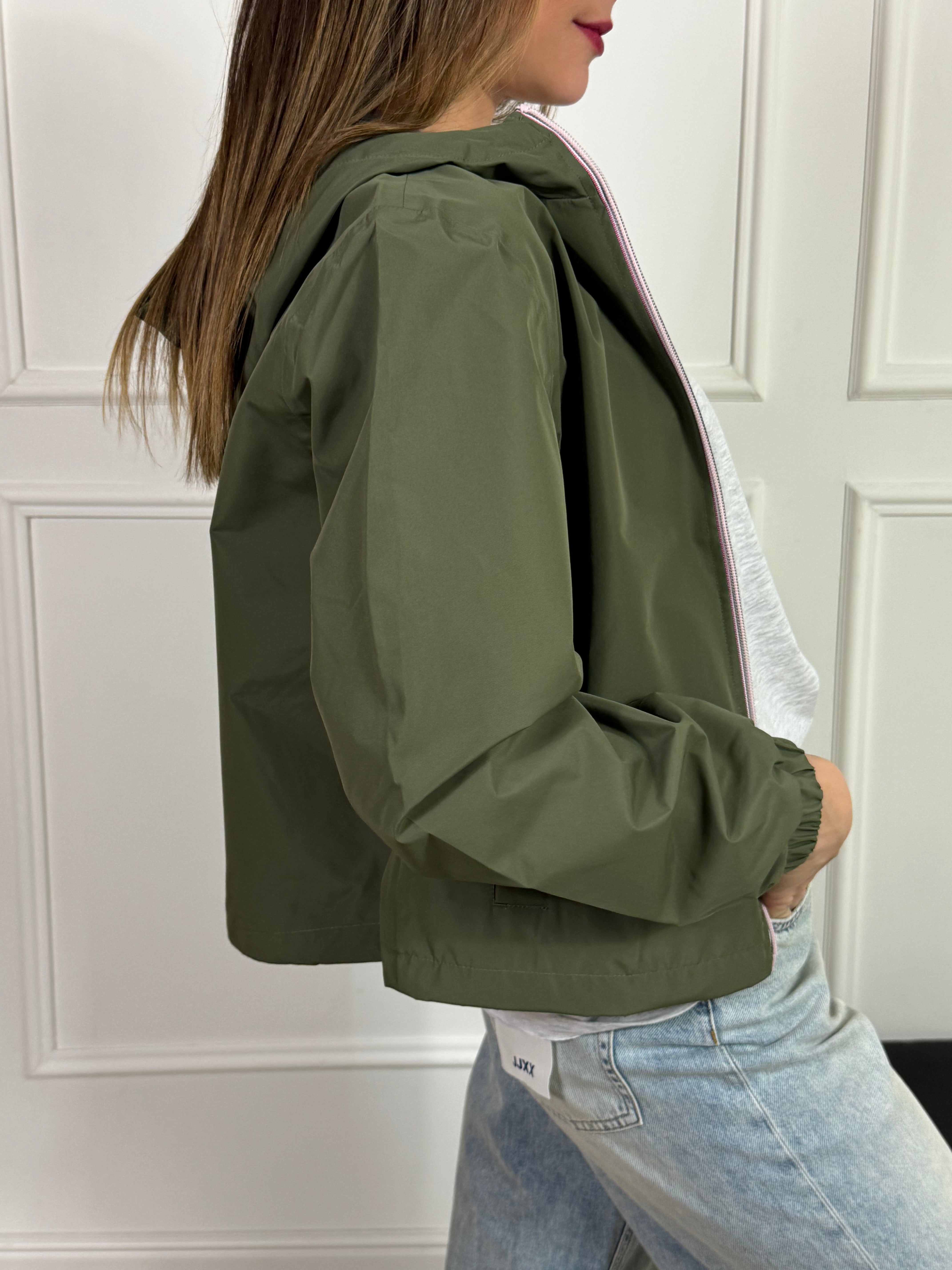 Giacca con cappuccio JJXX modello JADE LIGHT impermeabile