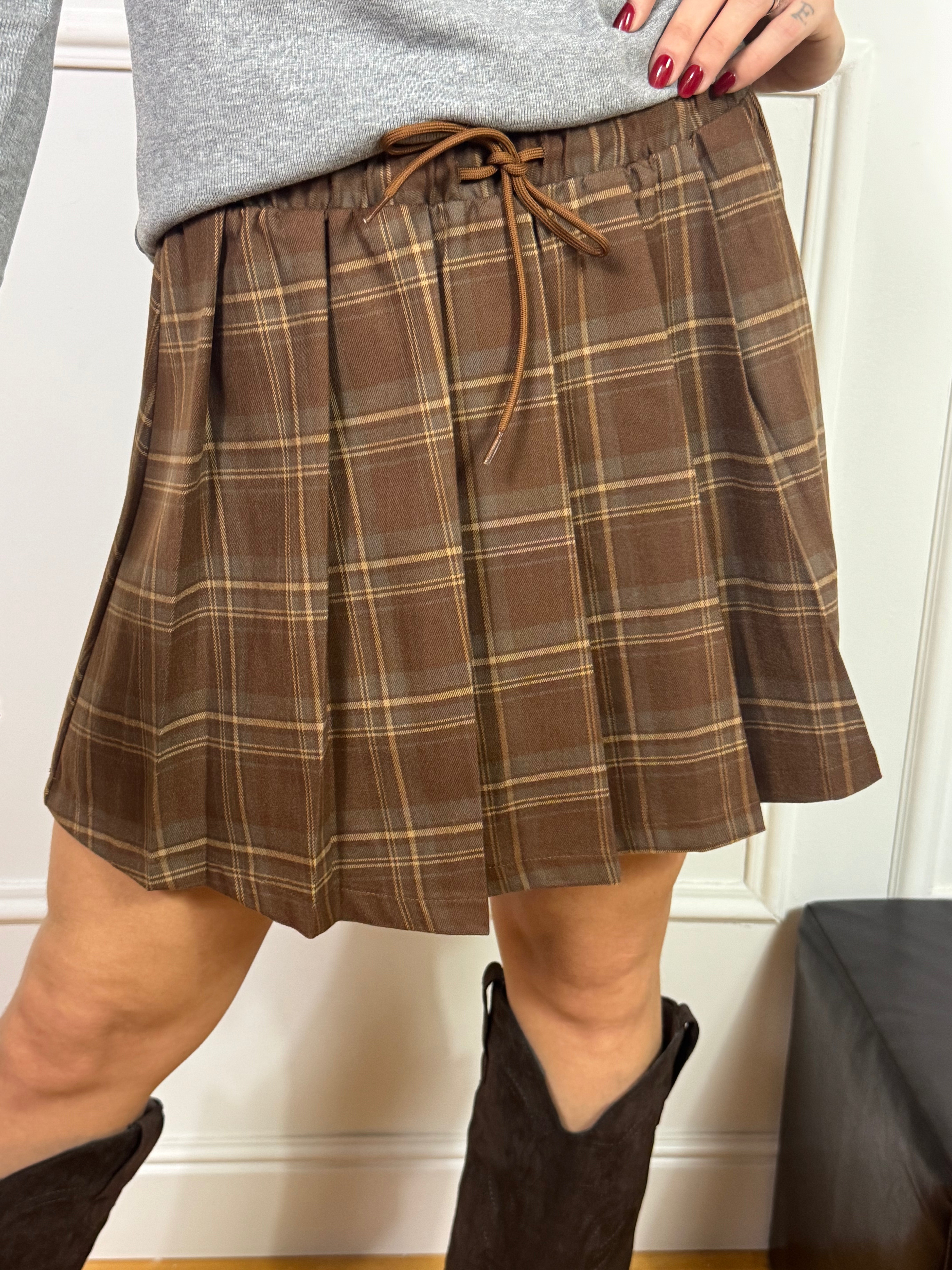 Gonna You Decide scozzese con pieghe