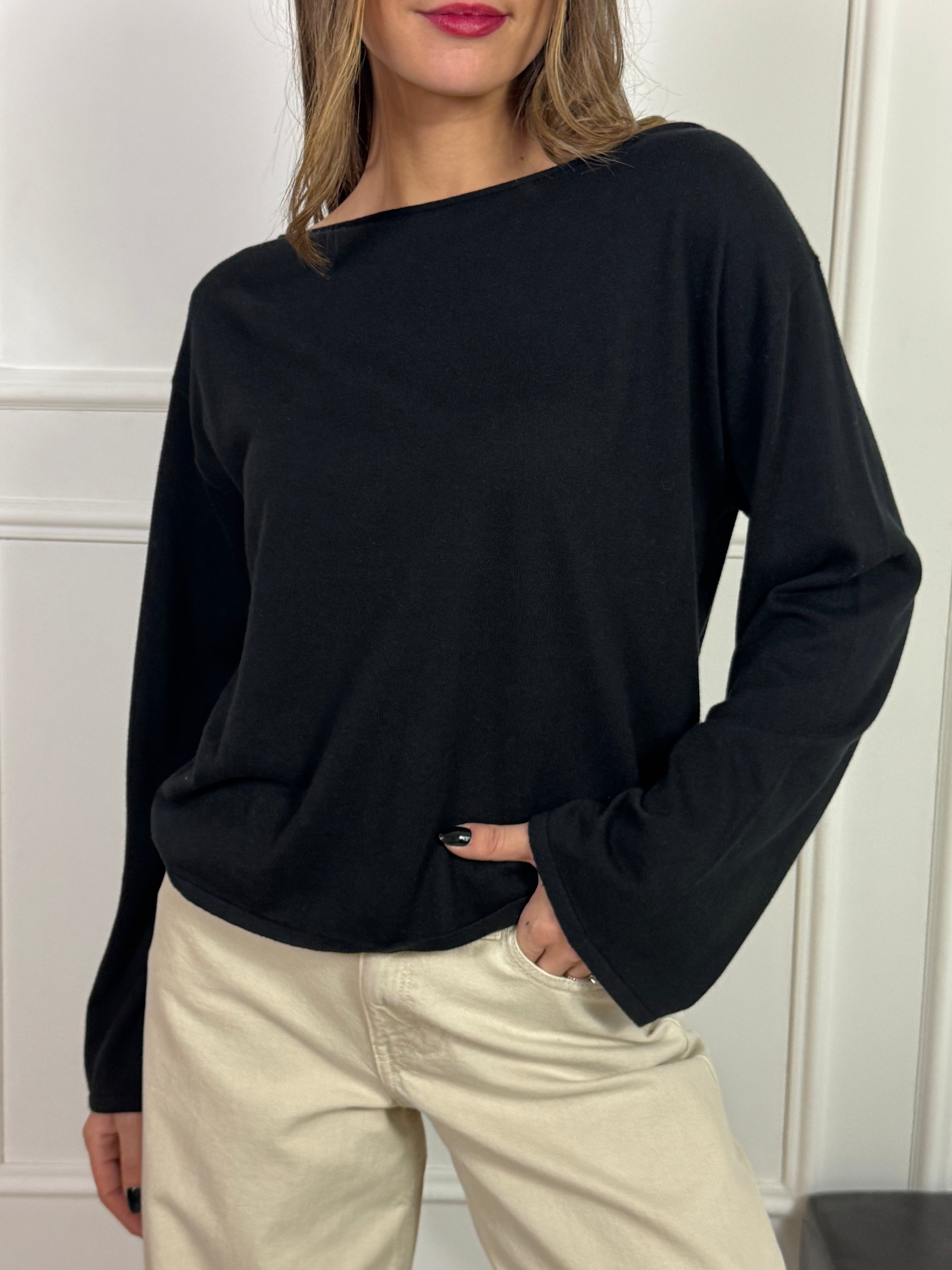 Maglia comoda a scatoletta scollo barca JJXX modello JENNA