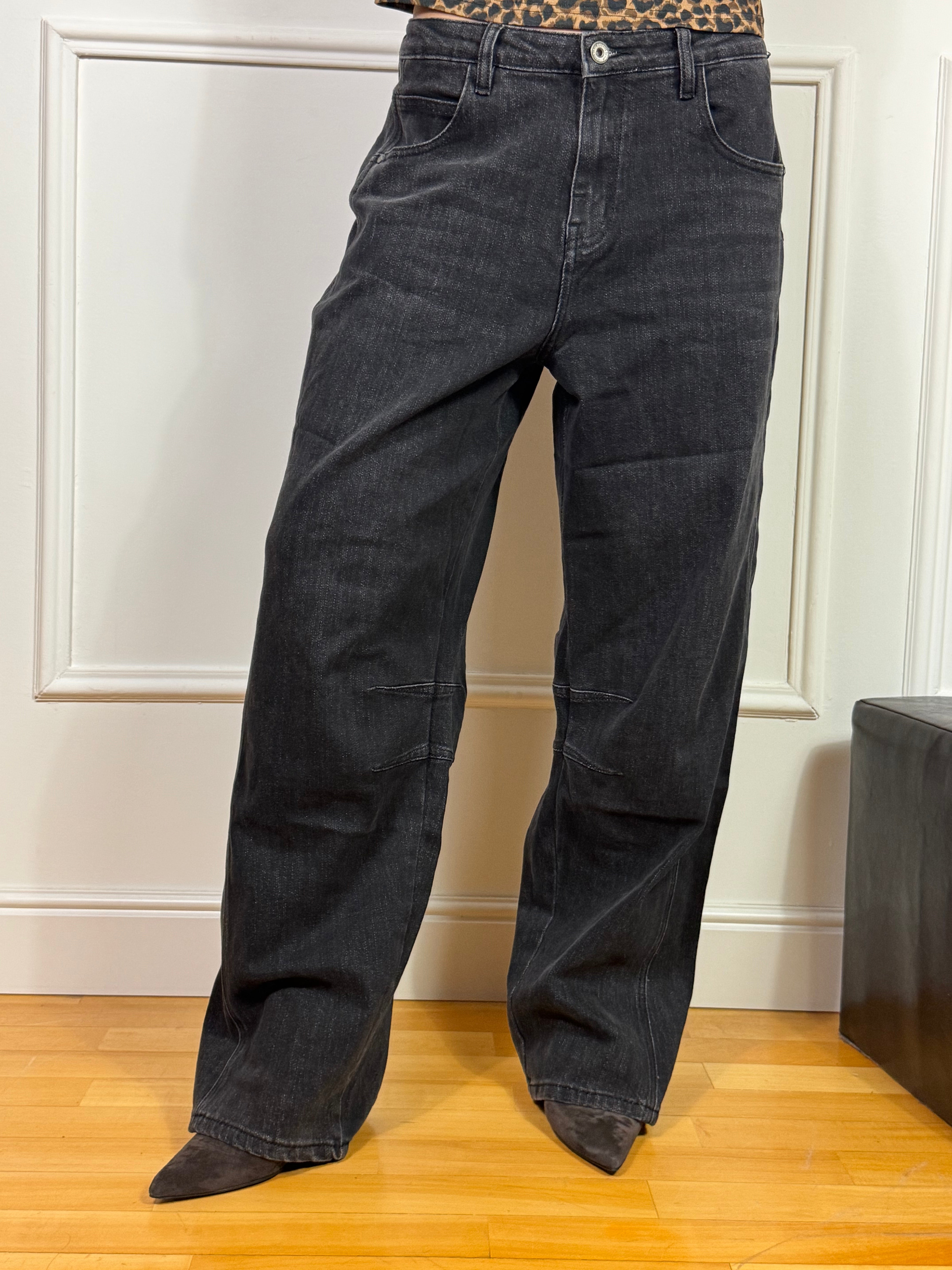 Jeans a palazzo baggy oversize You Decide NERO DELAVE'