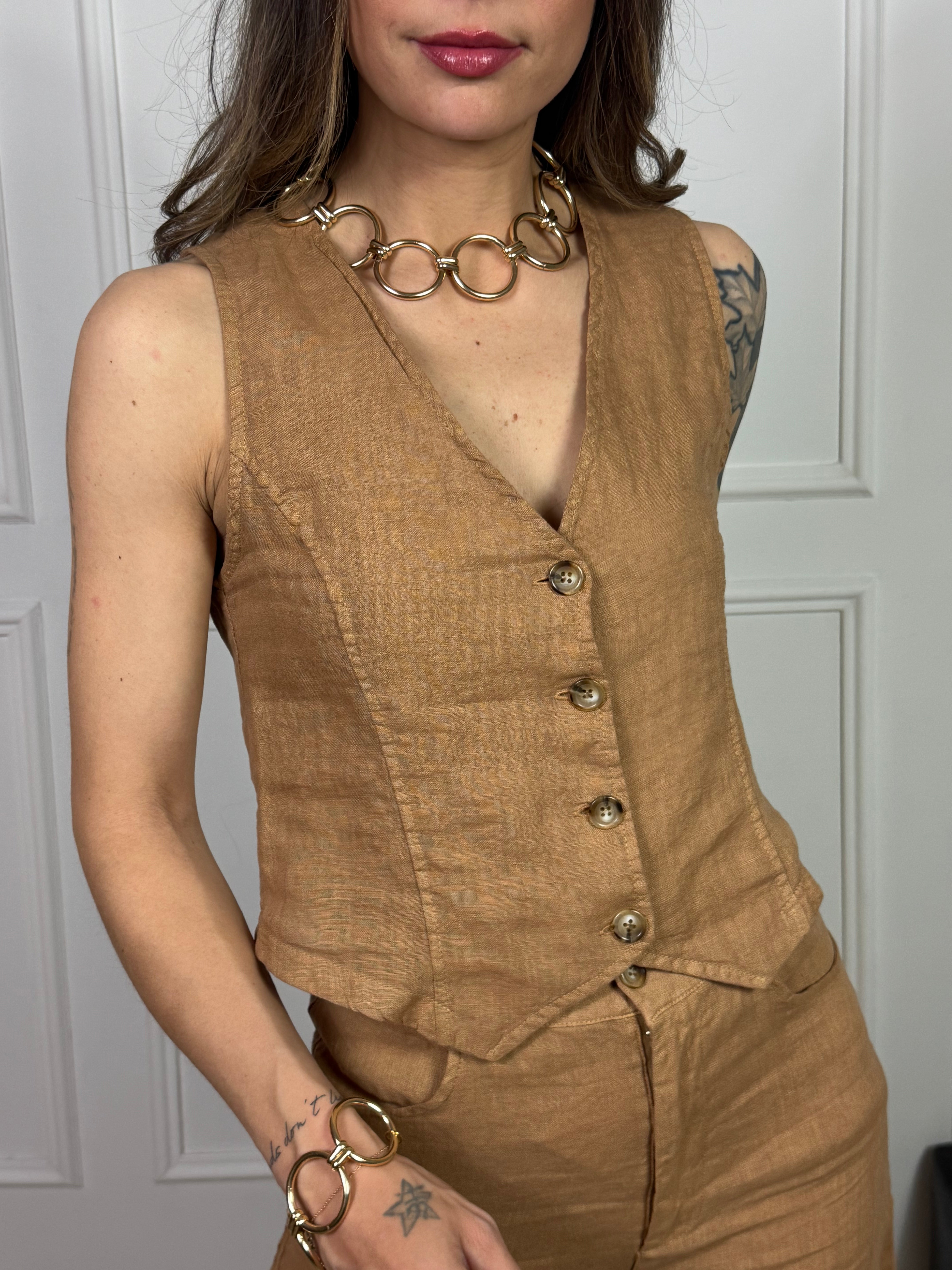 GILET in LINO Have One - ART. LVE - Q021
