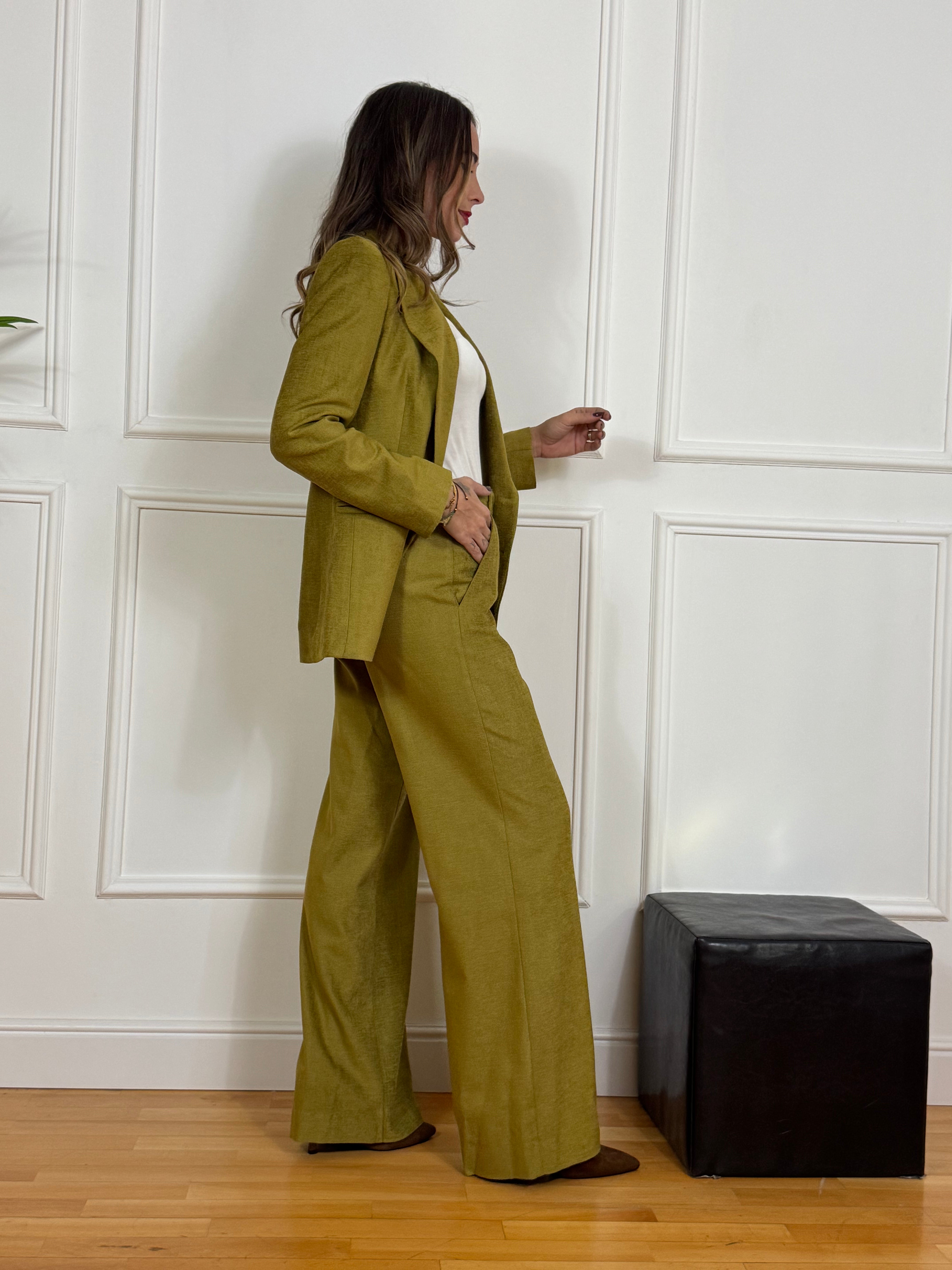Pantalone palazzo Have One in vellutino