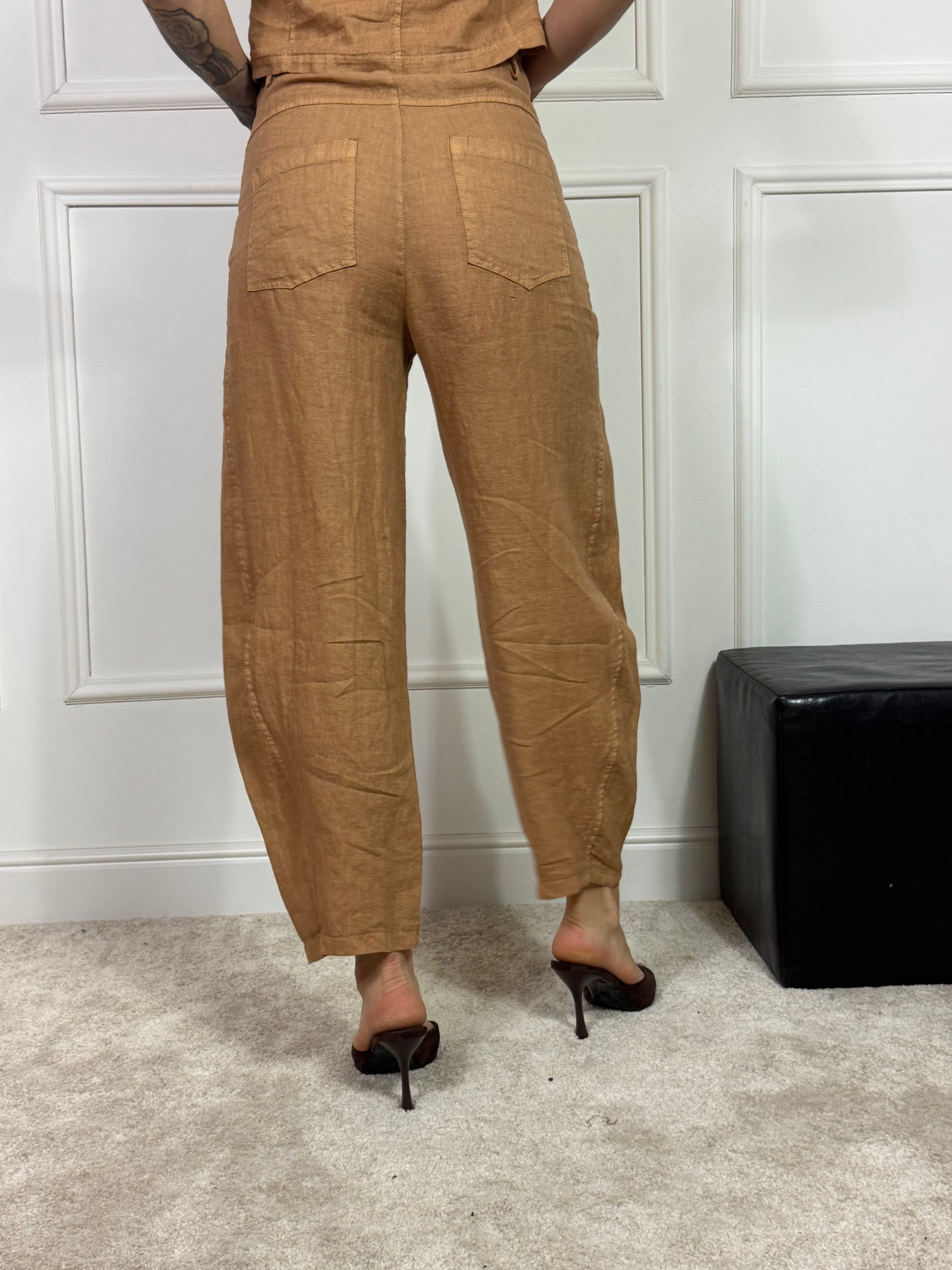 Pantalone in LINO Have One BARREL - ART. PVE - Q261